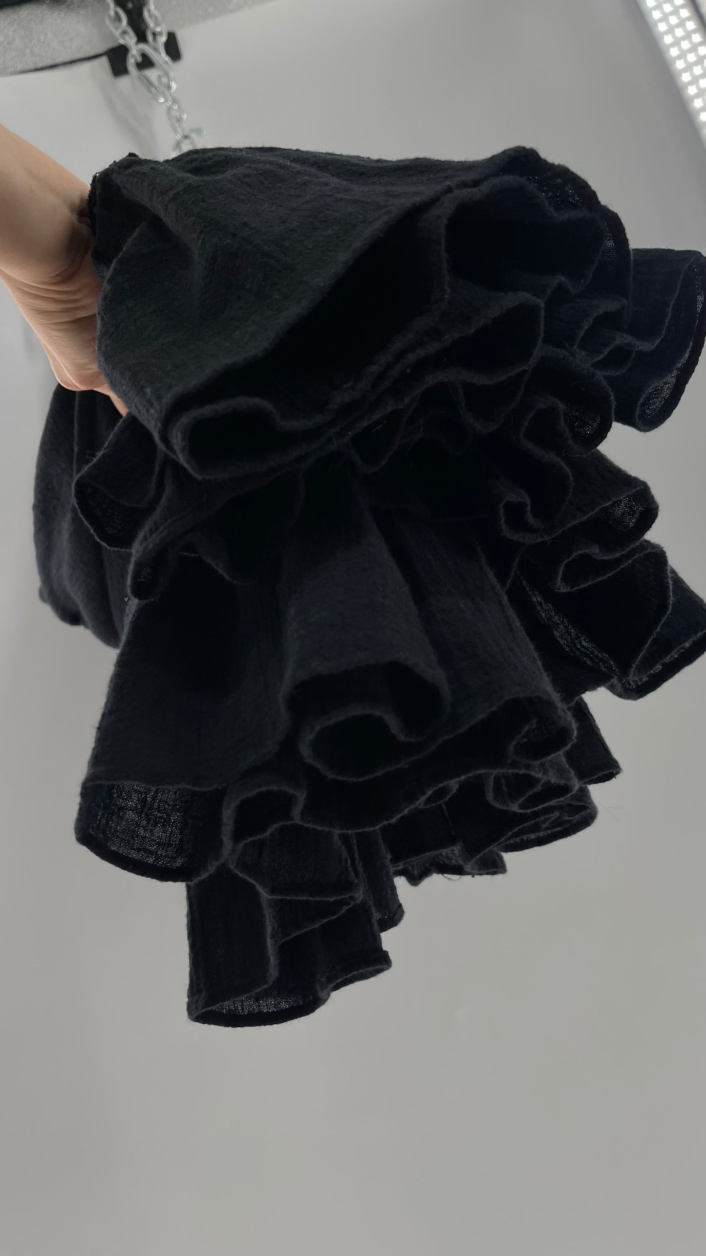 Free People Black Floor Length Skirt (Medium)