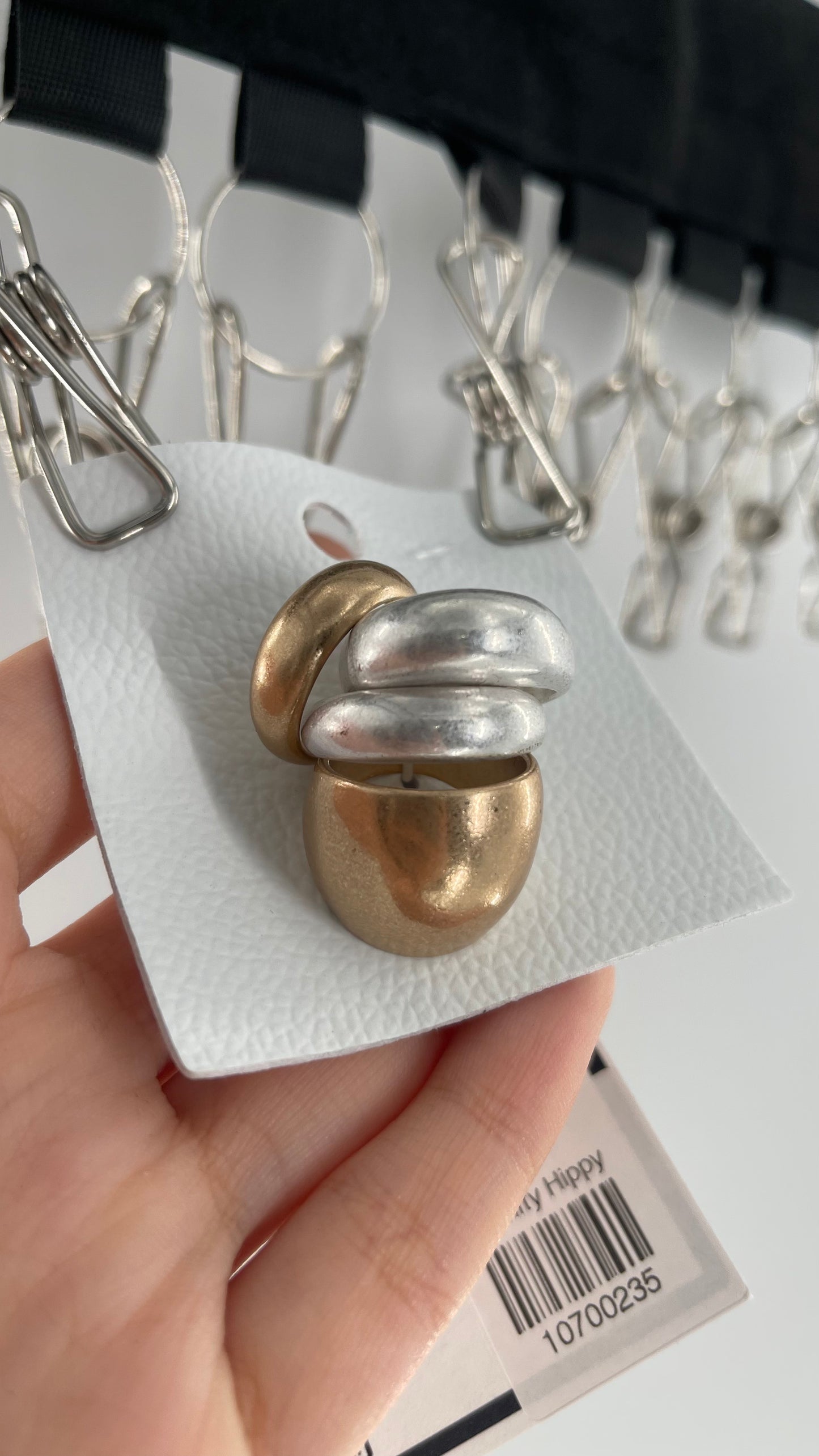 Free People Heavy Duty Mixed Metal Ring Set