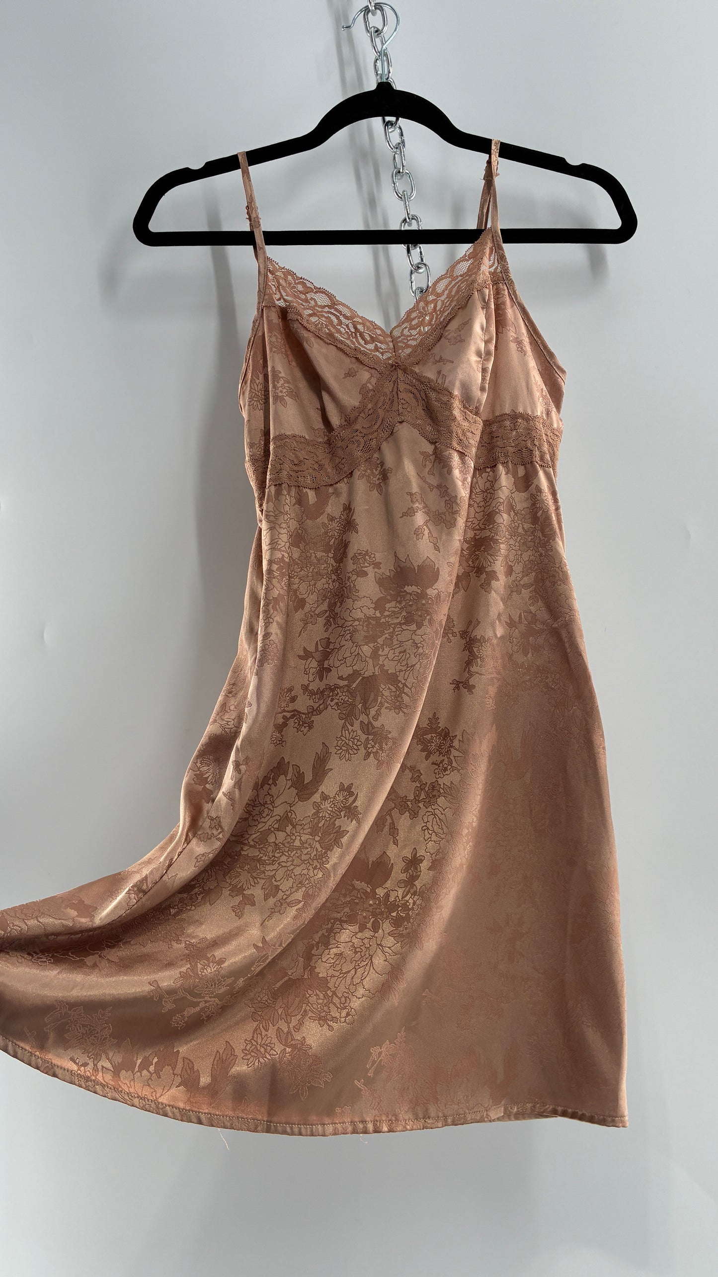 Bronze Brocade Slip Mini Dress (S/4)