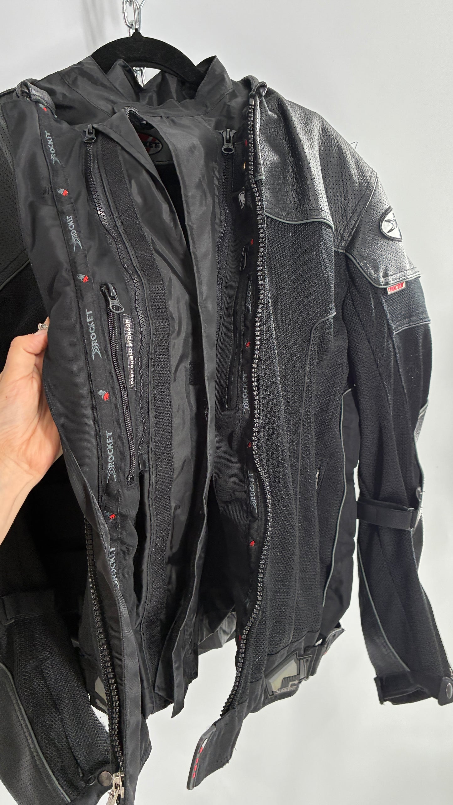 Vintage JOE ROCKET Padded Motorcycle Jacket with Tags Attached (XXL)