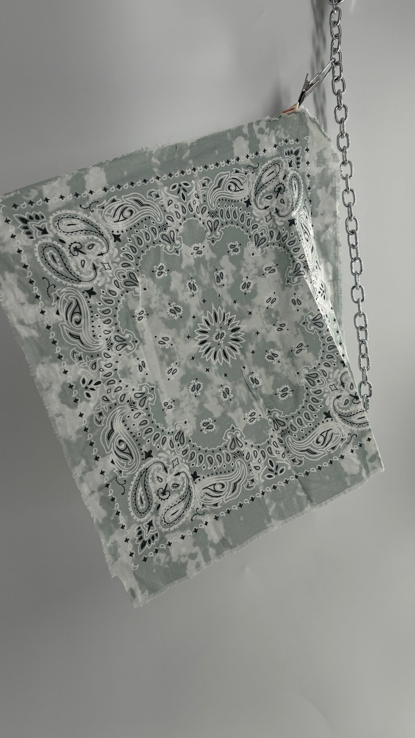 Free People Tie Dye Gray Bandana Head Wrap