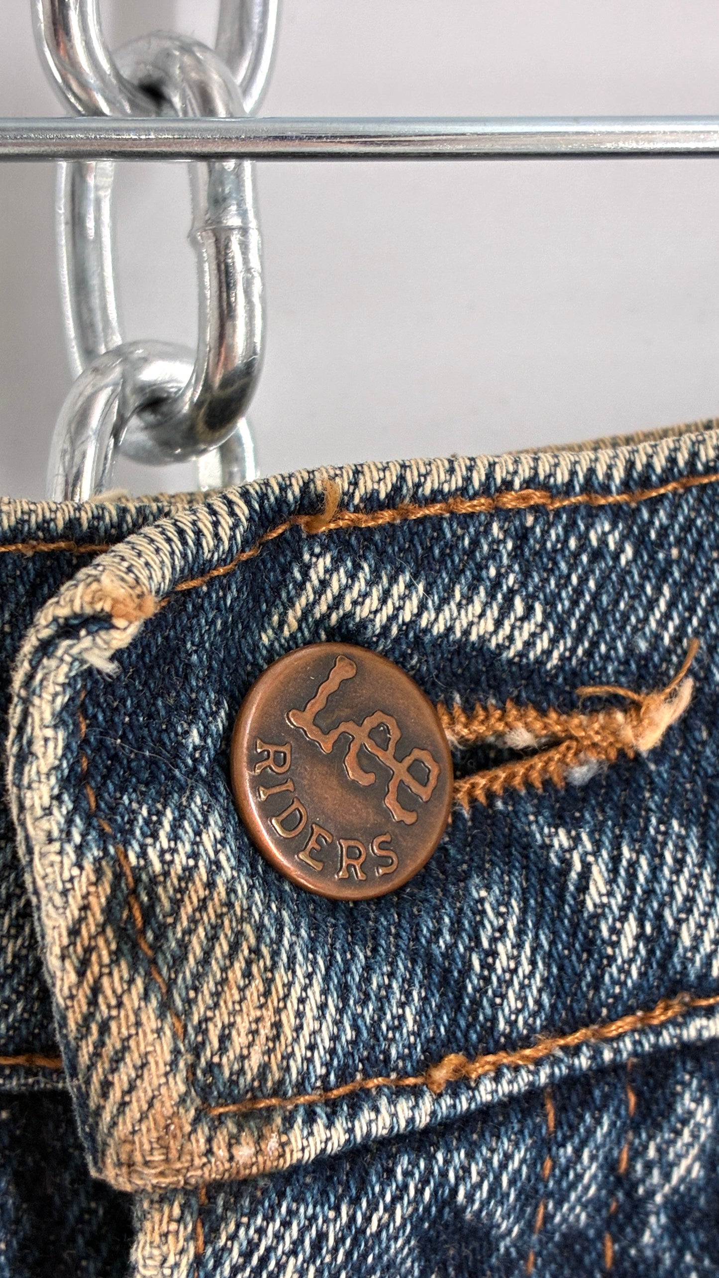 Vintage Lee Acid Washed Denim Medium Wash Skirt (Measured)