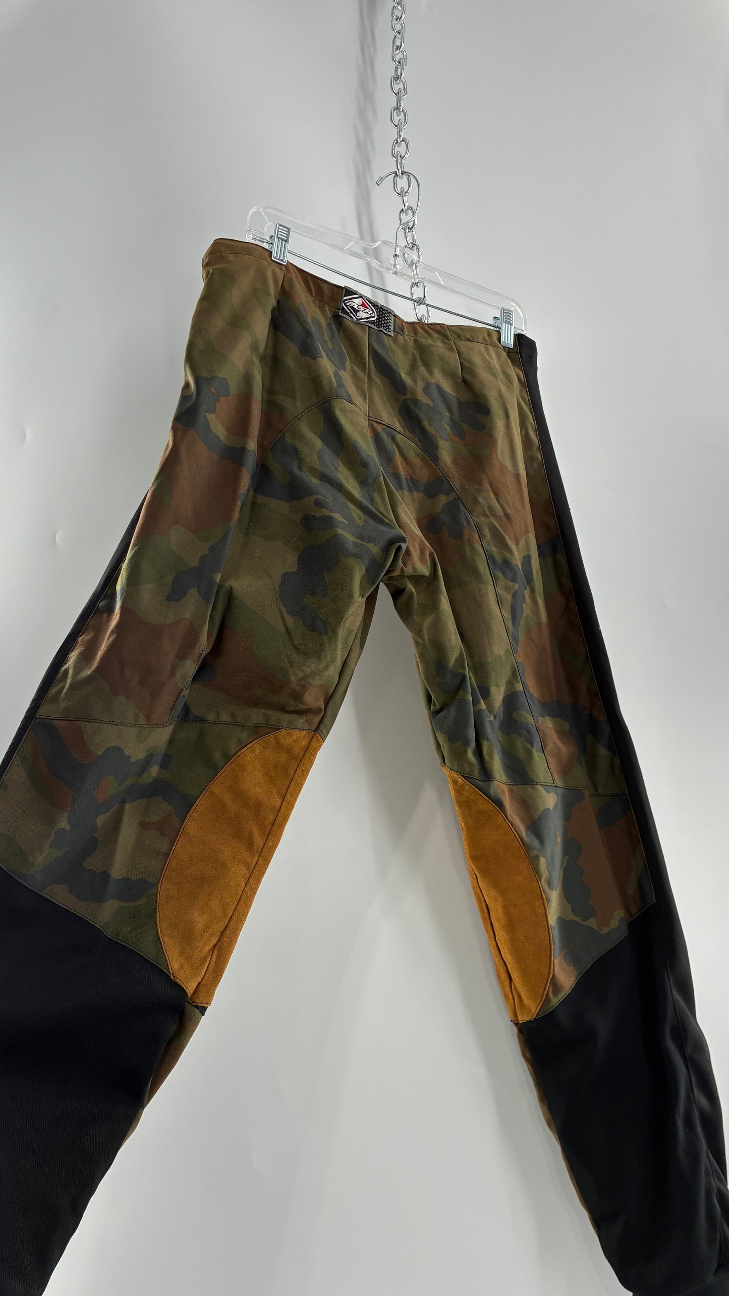 Vintage MSR Moto Camouflage Riding Pants Low Rise Side Buckle (34”)
