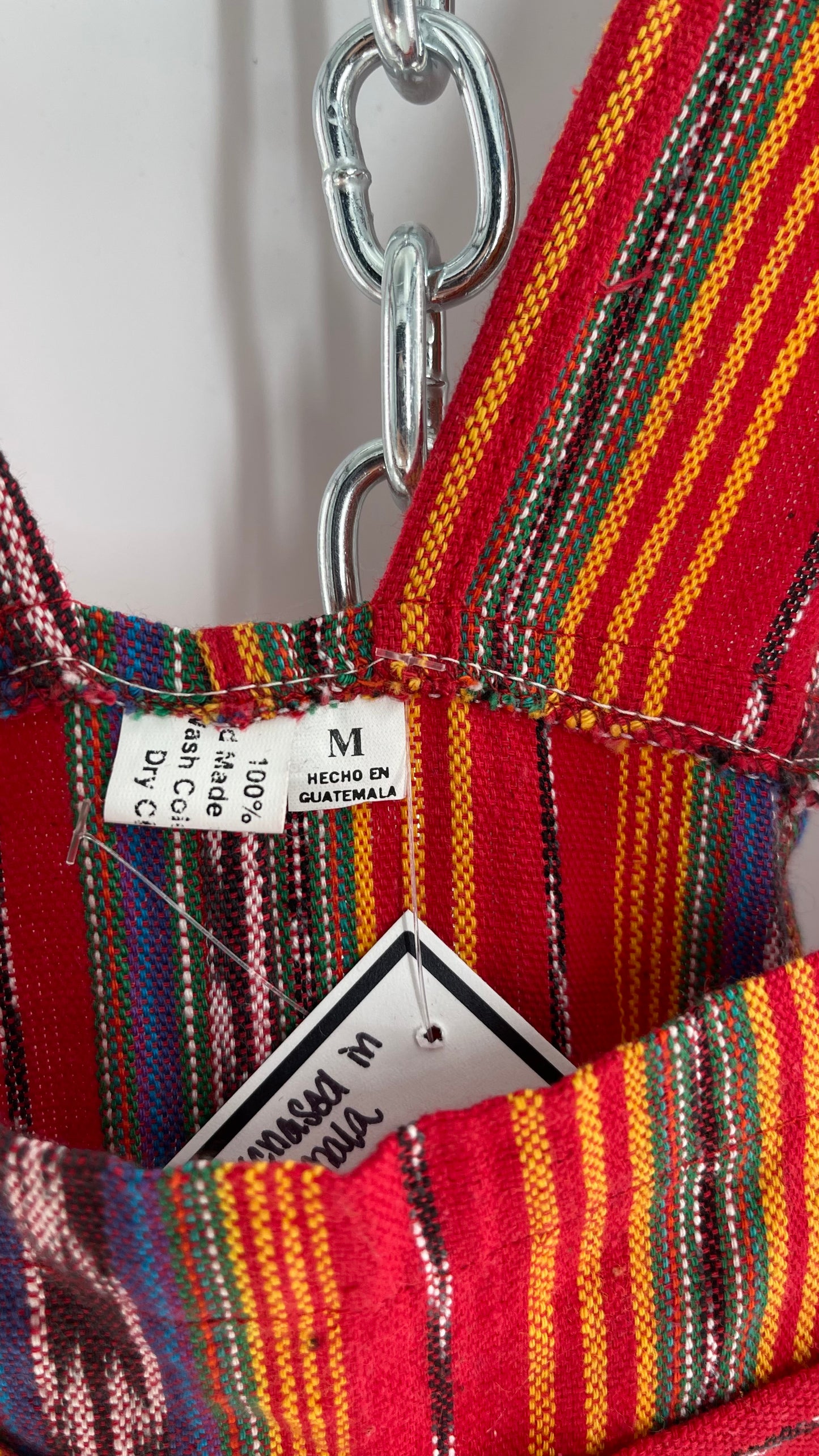 Vintage Red Baja 1970s Guatemalan Overalls (Medium)