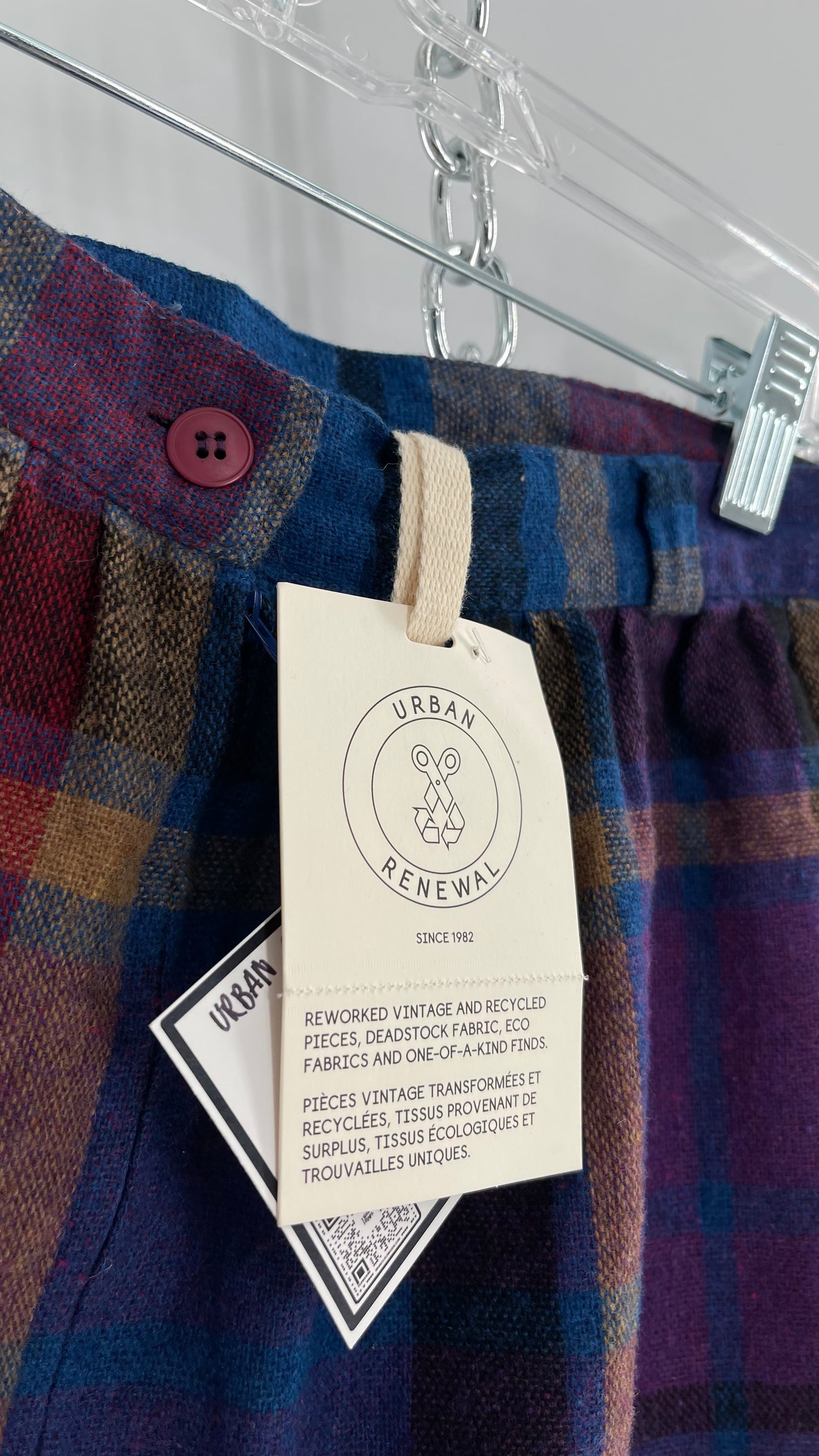Urban Outfitters Urban Renewal Plaid wool Skirt with Tags Attached (XS)