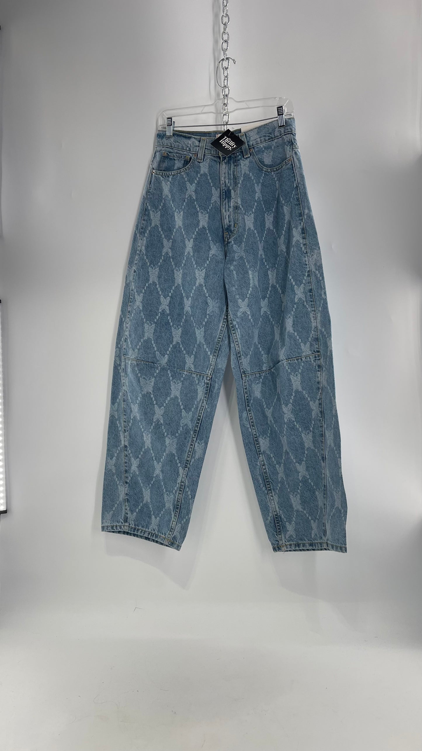 BDG Baggy Bleached Butterfly Jeans with Tags Attached (27)