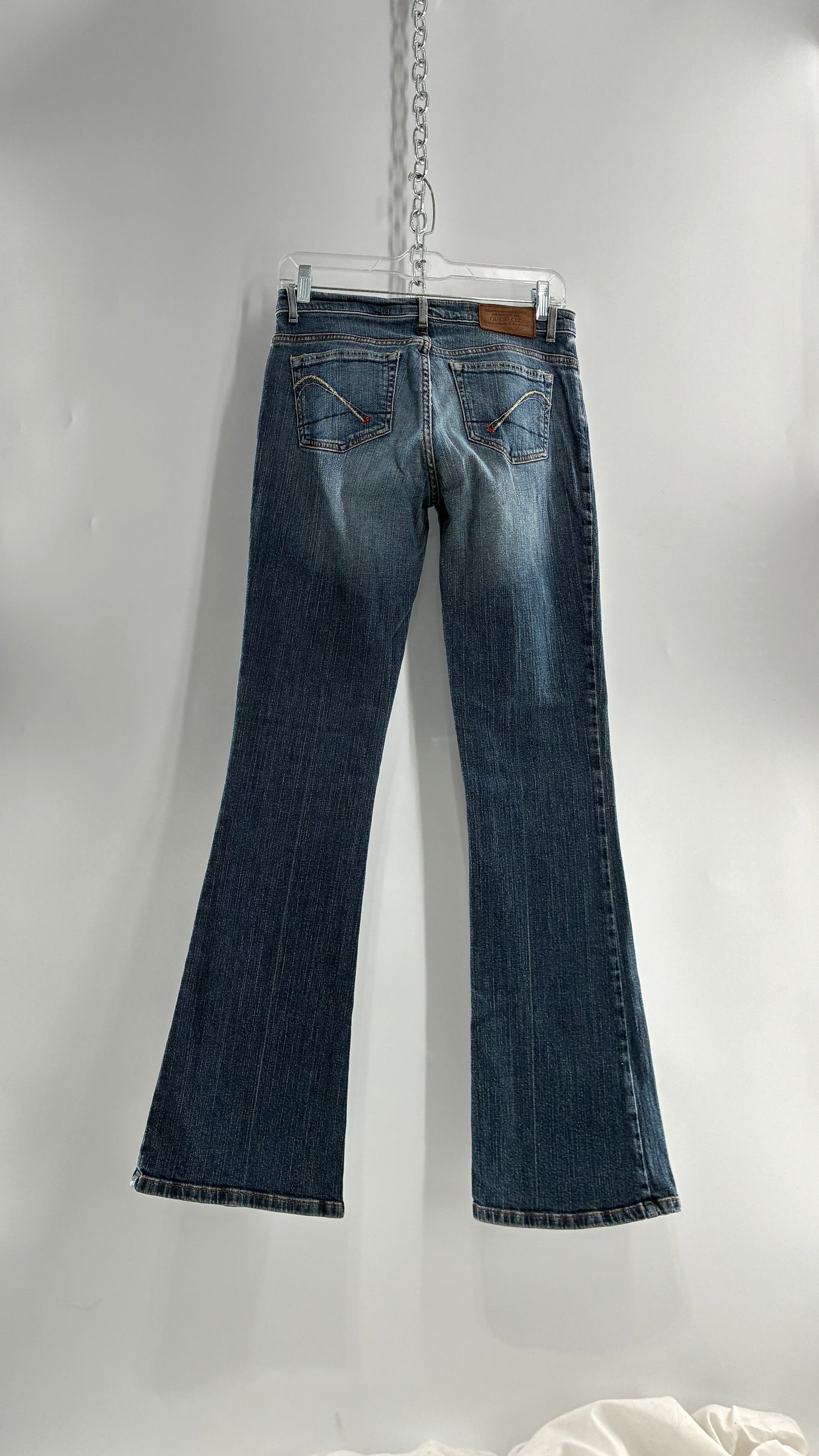 Vintage GUESS Light Wash Kick Flare Jeans (28)
