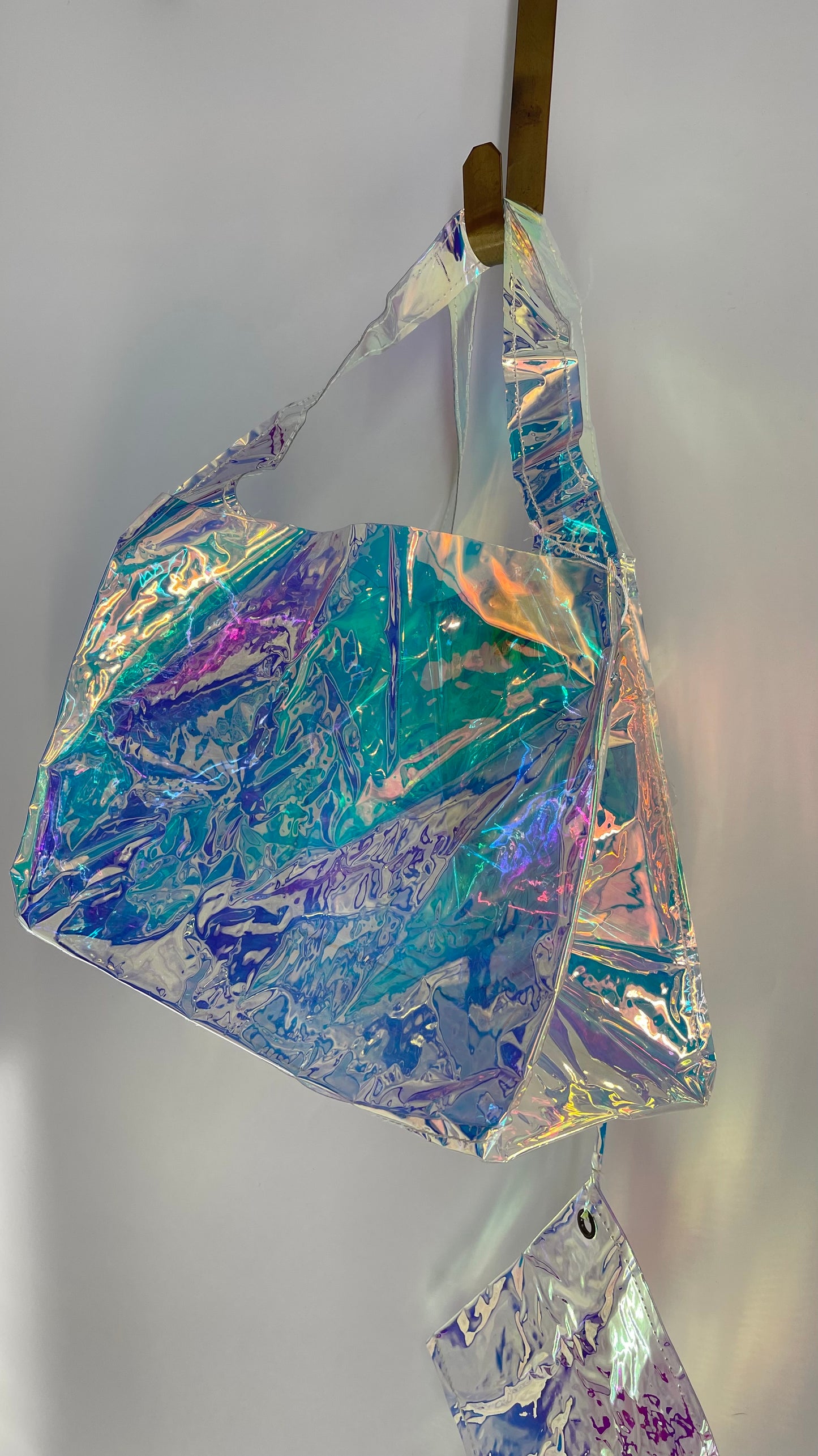 Free People Movement Iridescent Color Changing Tote Bag and Pouch Set