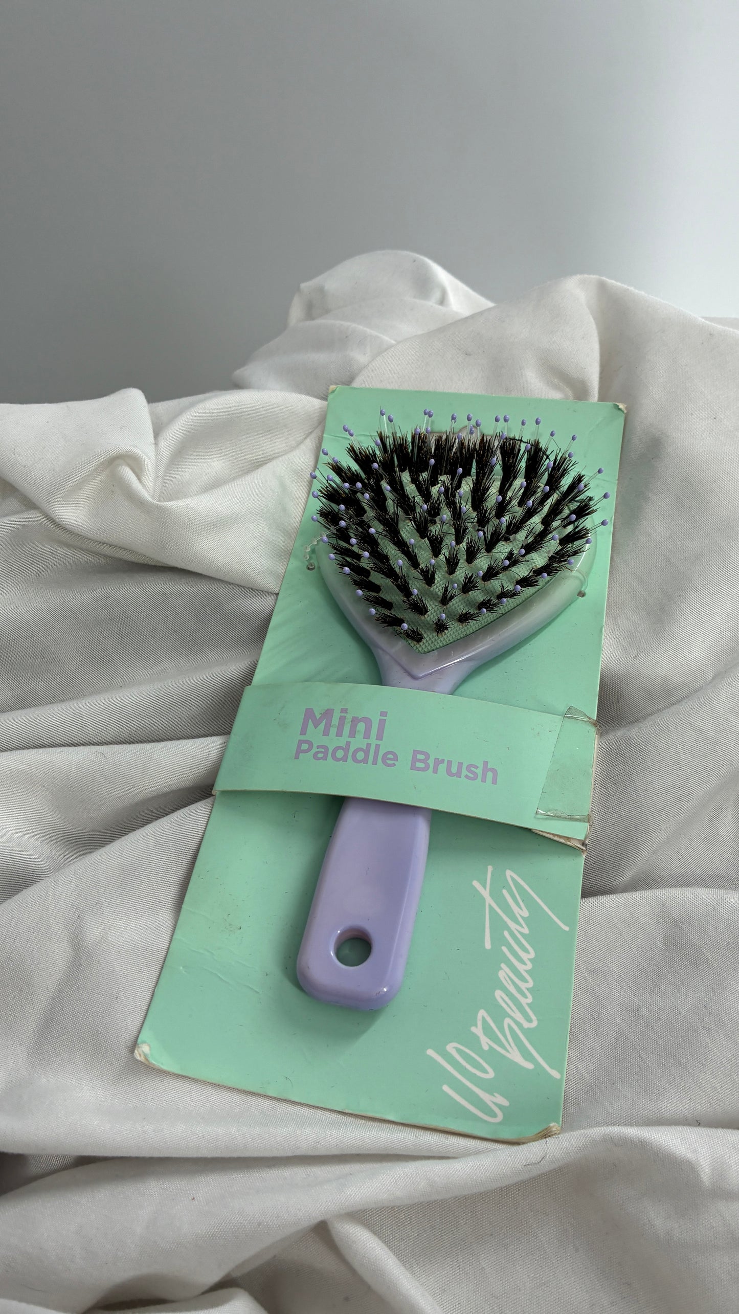 Urban Outfitters Teal/Purple Heart Paddle Brush