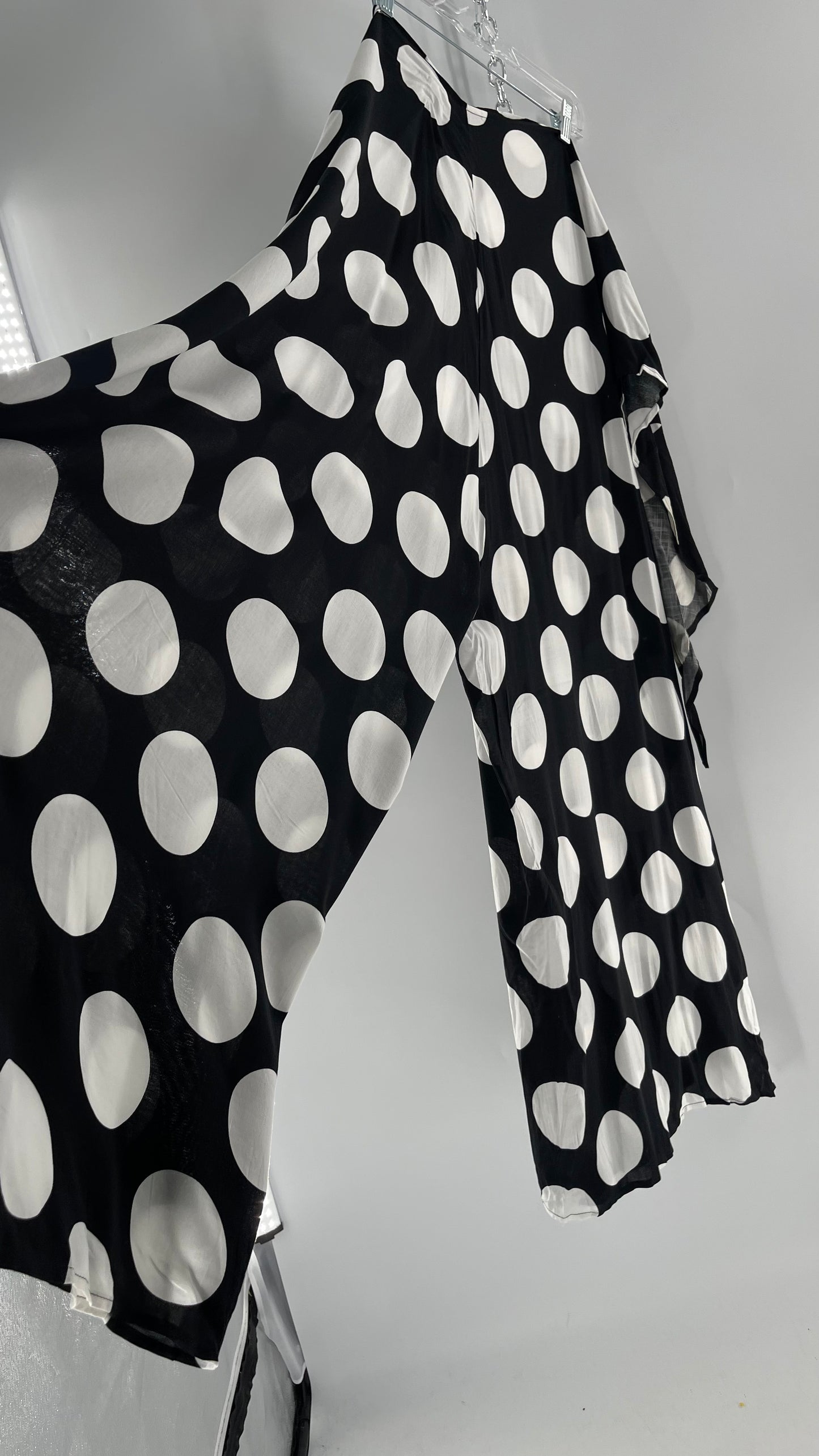 Handmade 9 in 1 Black/White Polka Dot Jumpsuit (One Size) •AS SEEN ON TIKTOK•