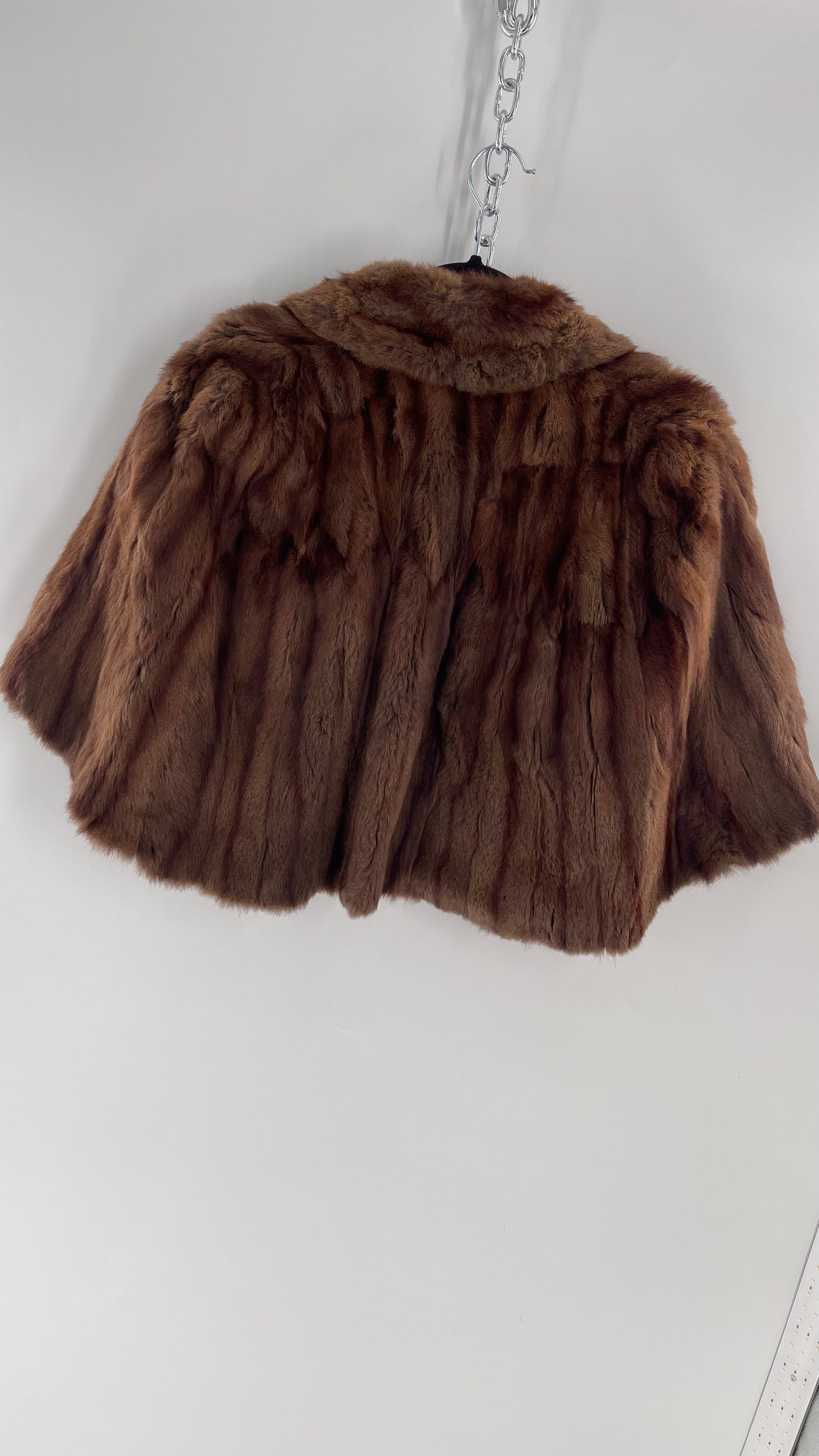 Vintage Brown Multi-toned Cape (One Size)