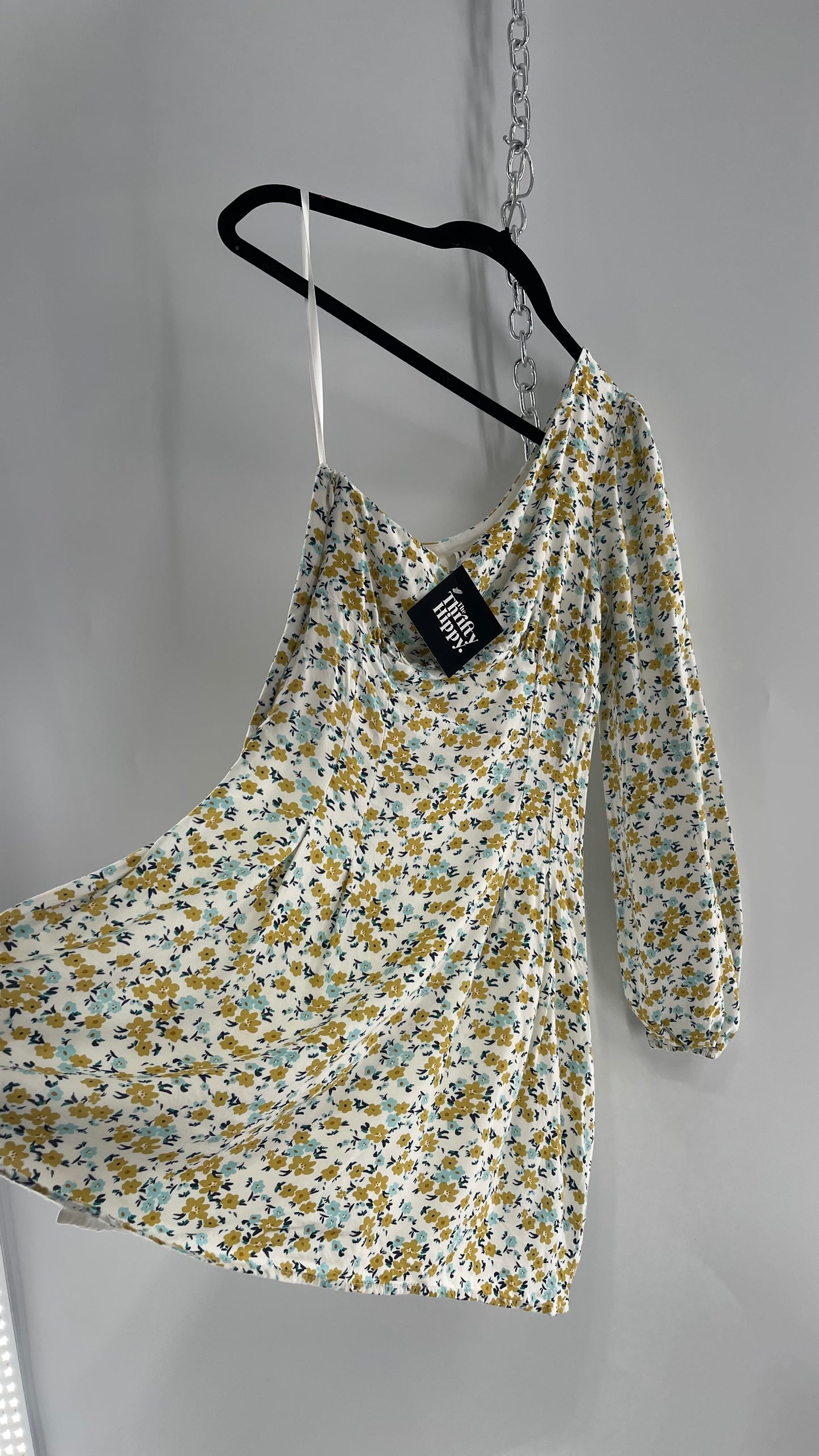 Free People One Sleeve Floral Dress (0)