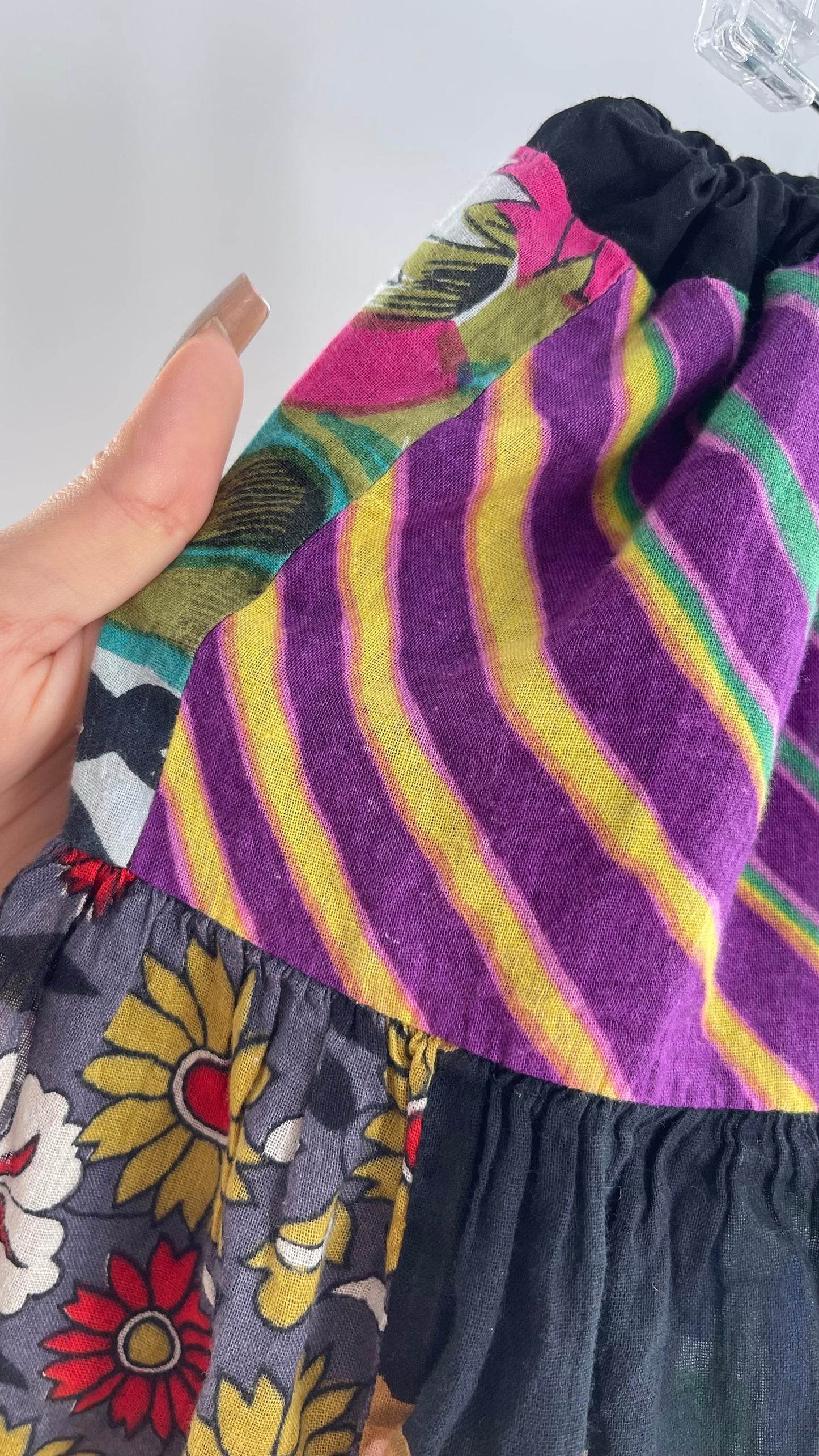 Vintage Bai Tong Tropical Patchwork Shorts/Skort (Medium)