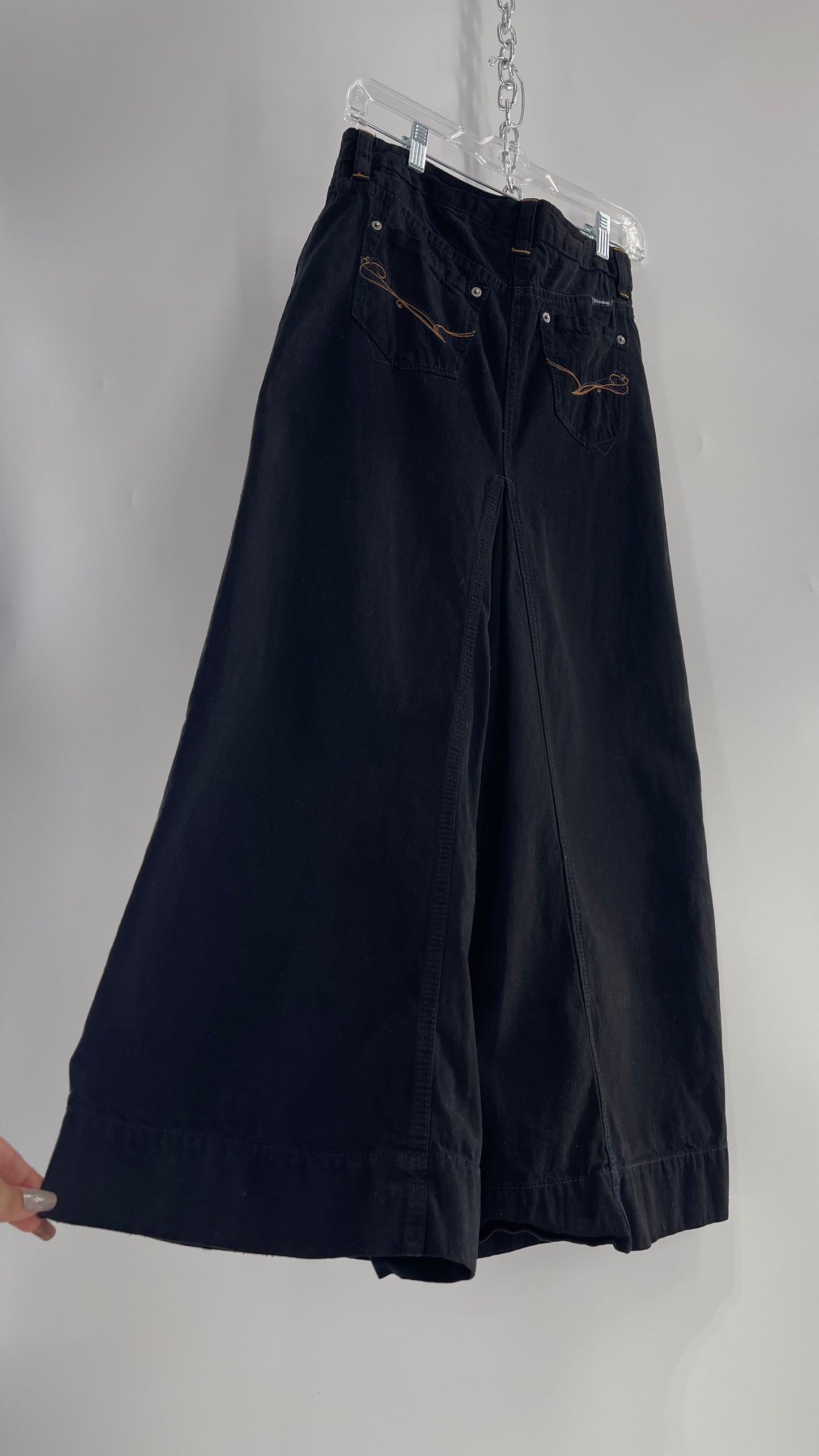 Vintage Urban Outfitters Renewal Union Bay Dark Wash Denim Full Length Skirt with Tags Attached (Small)