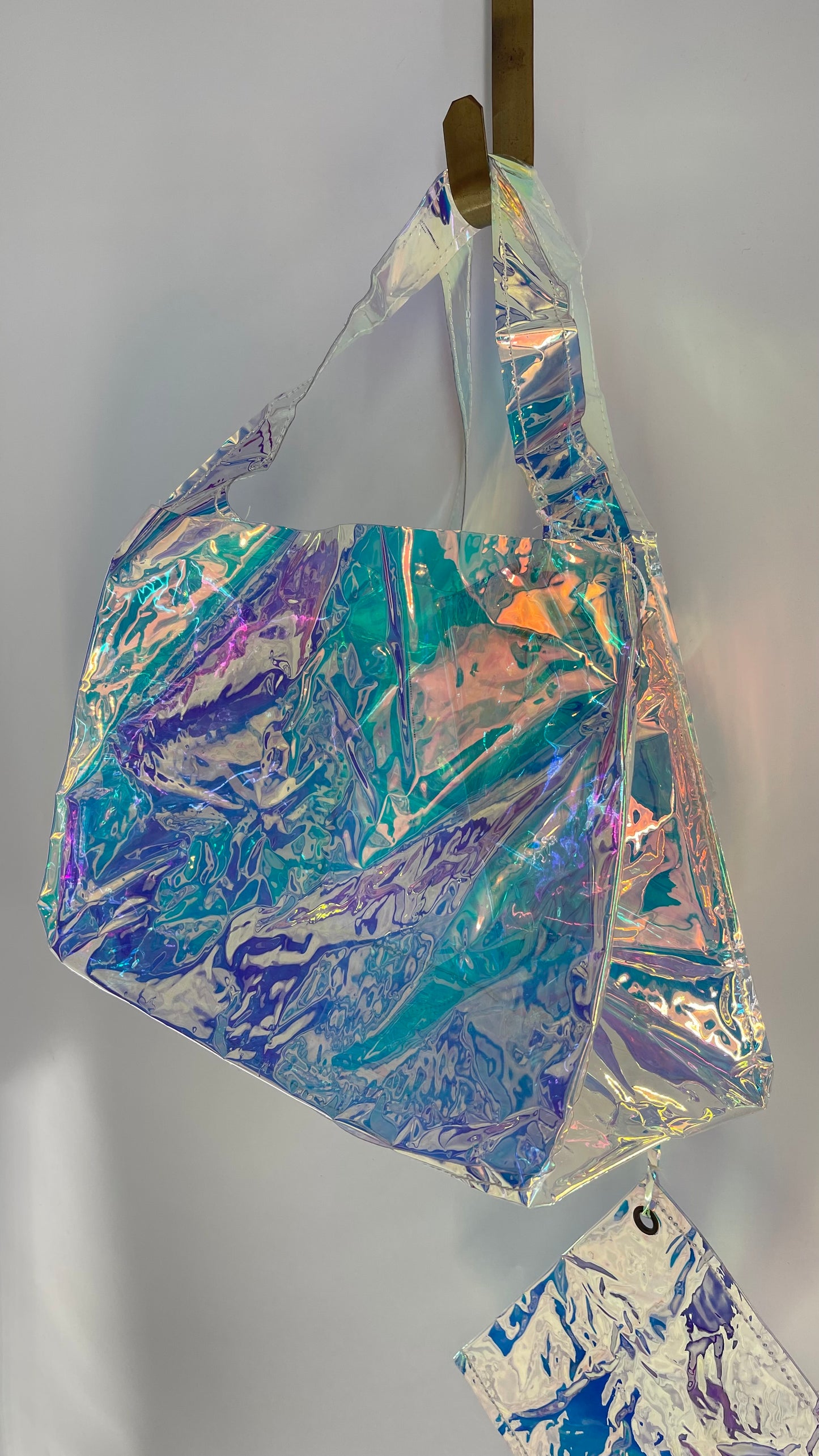 Free People Movement Iridescent Color Changing Tote Bag and Pouch Set