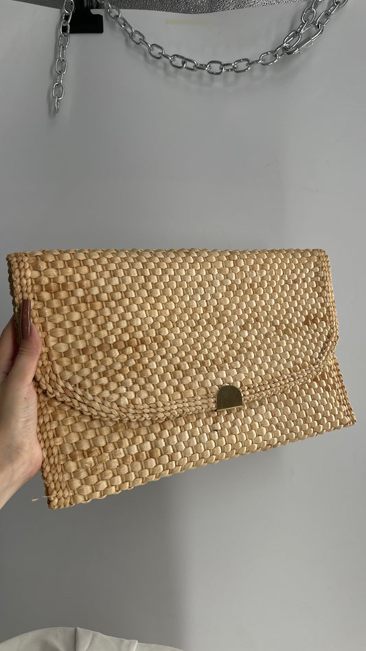 Vintage Mister Ernest Woven Straw Oversized XL Clutch