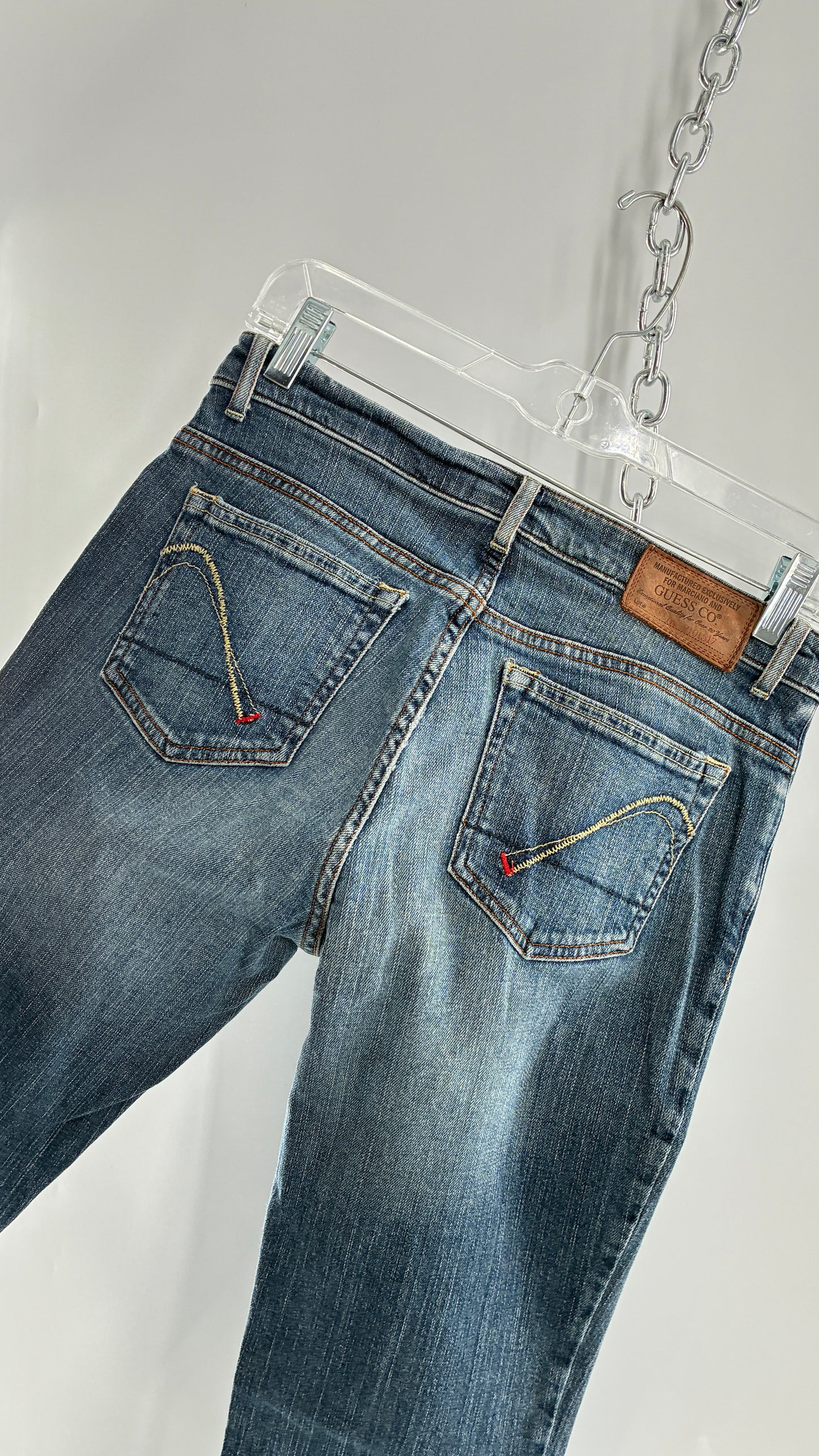 Vintage GUESS Light Wash Kick Flare Jeans (28)