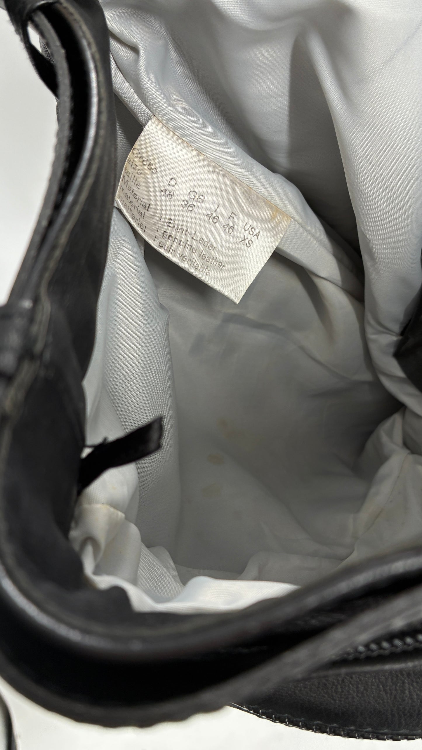 Vintage Black Italian Leather Motorcycyle Pants with Built In Belt and Zipper Detailing (XS)