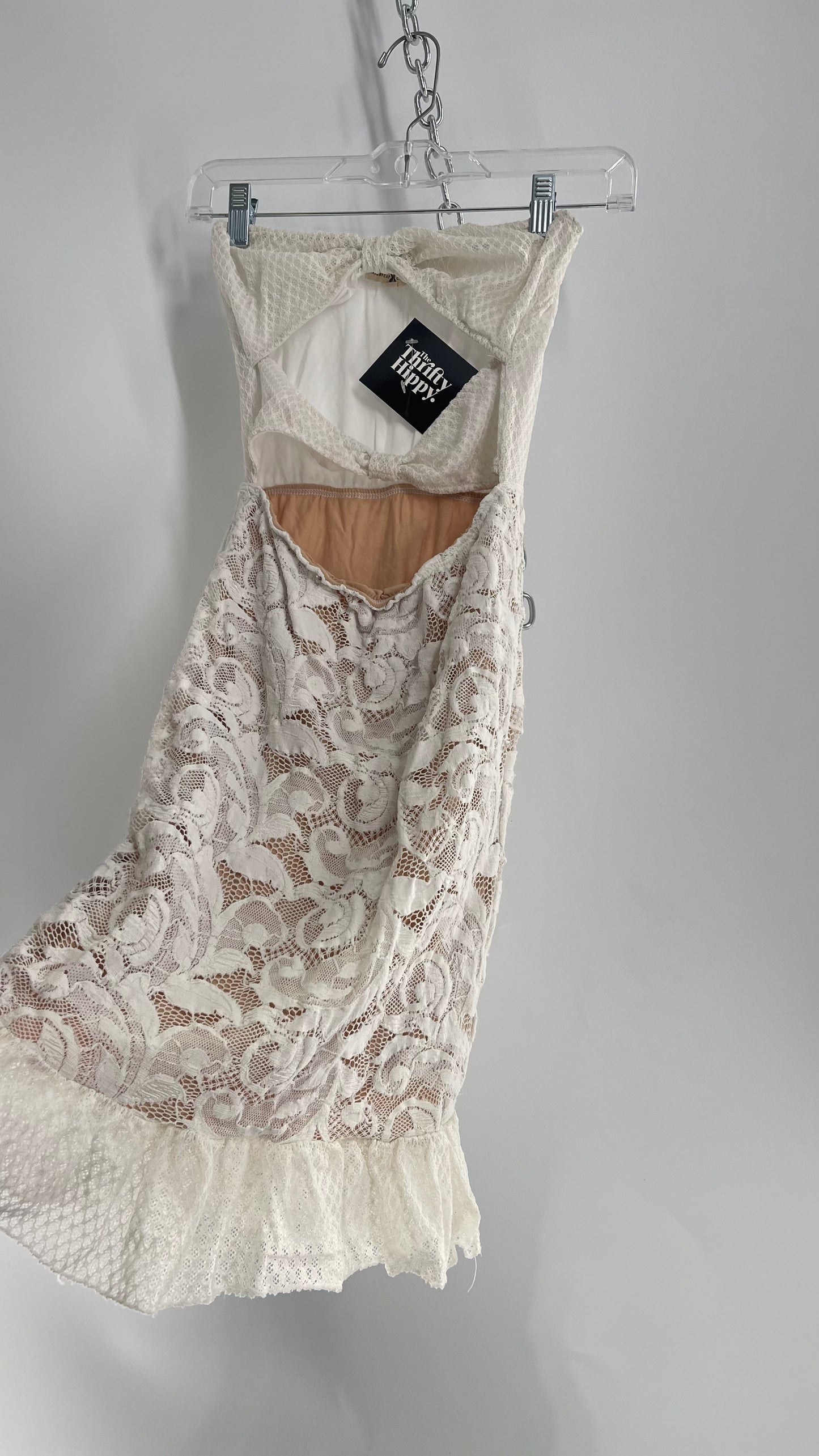 Nightcap White Cut Out Lace Mini Dress (XS)