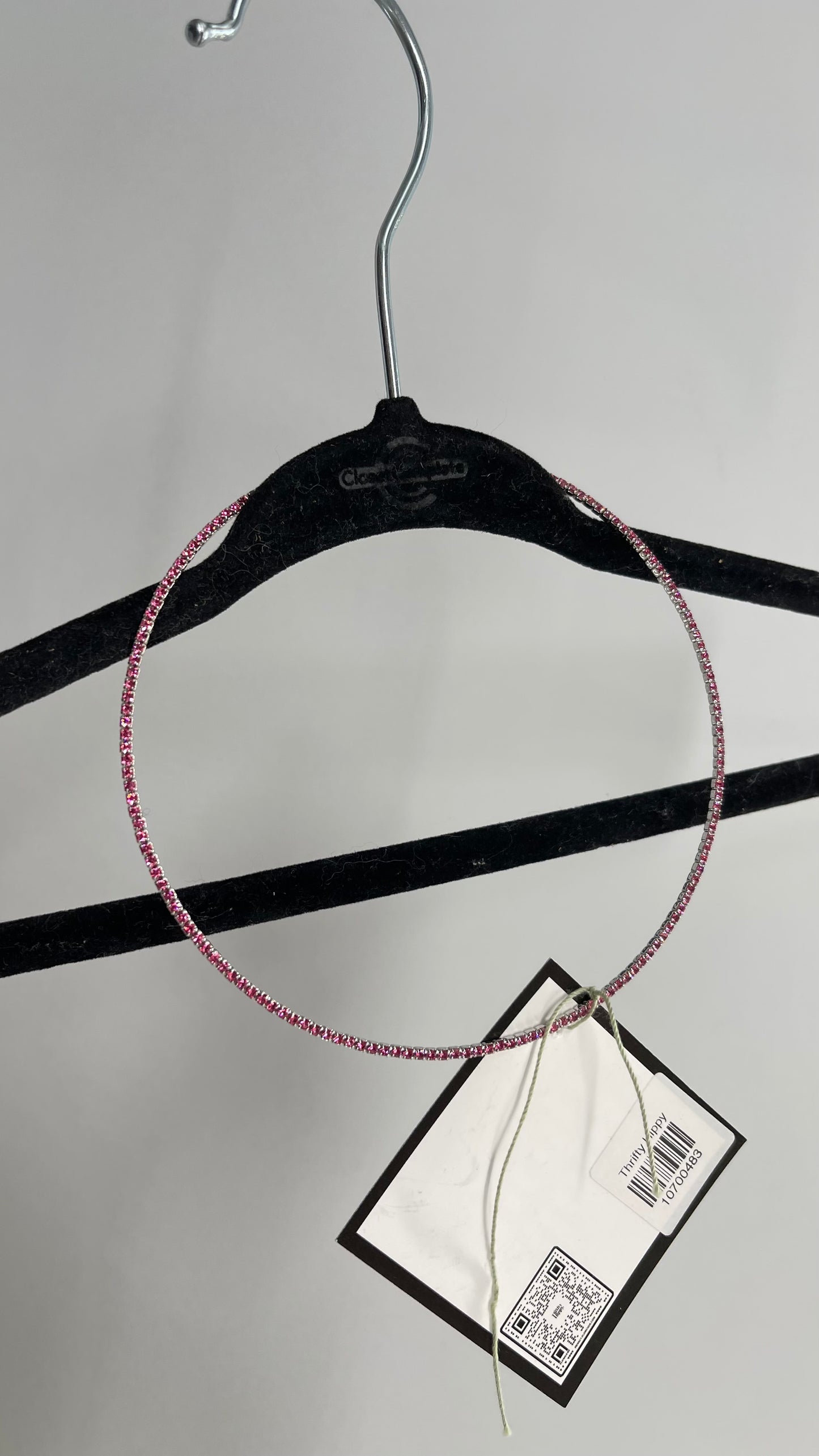 Free People Hot Pink Rhinestone Choker