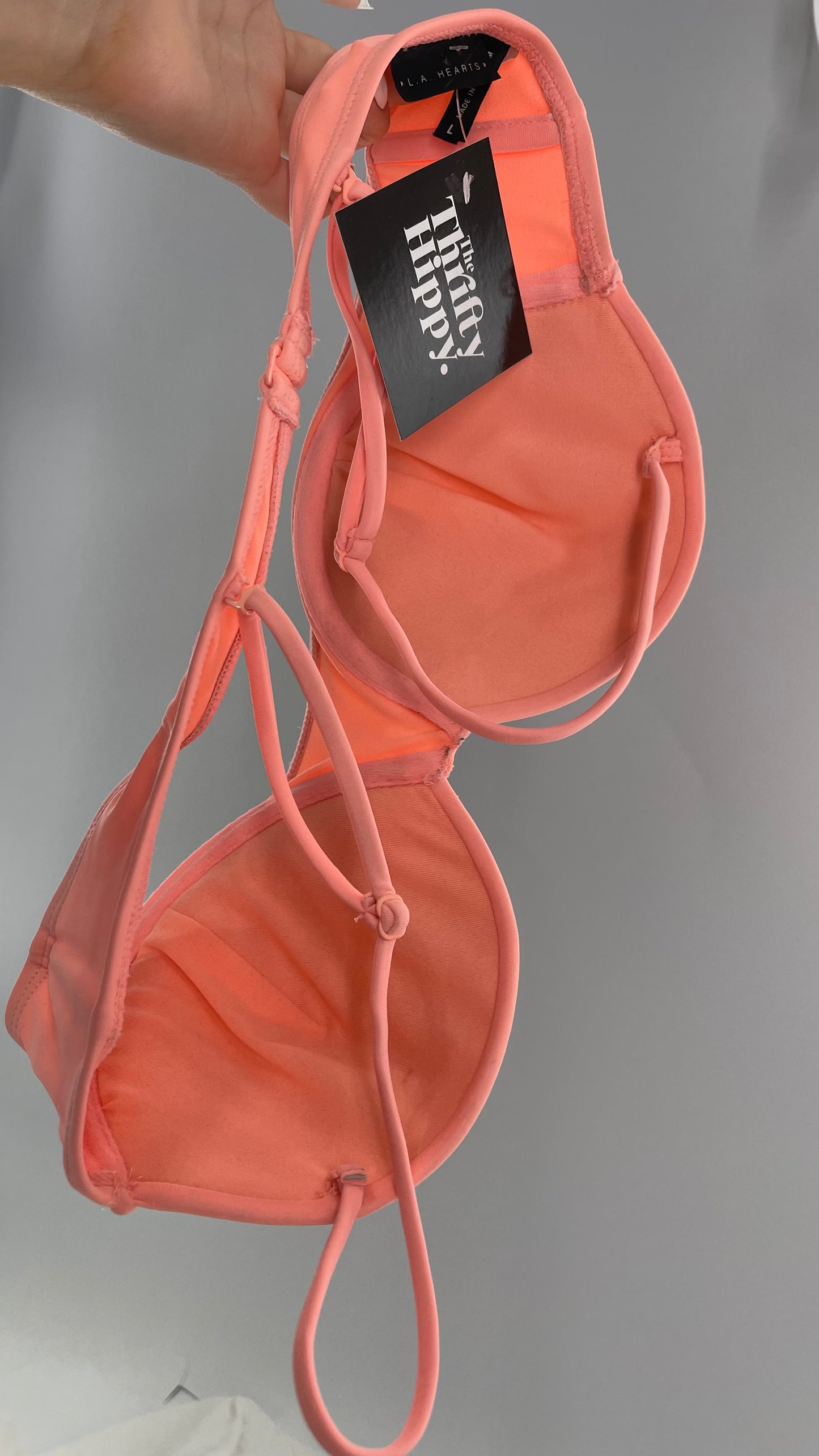 PACSUN LA Hearts Pink Underwire Swim Top (Large)