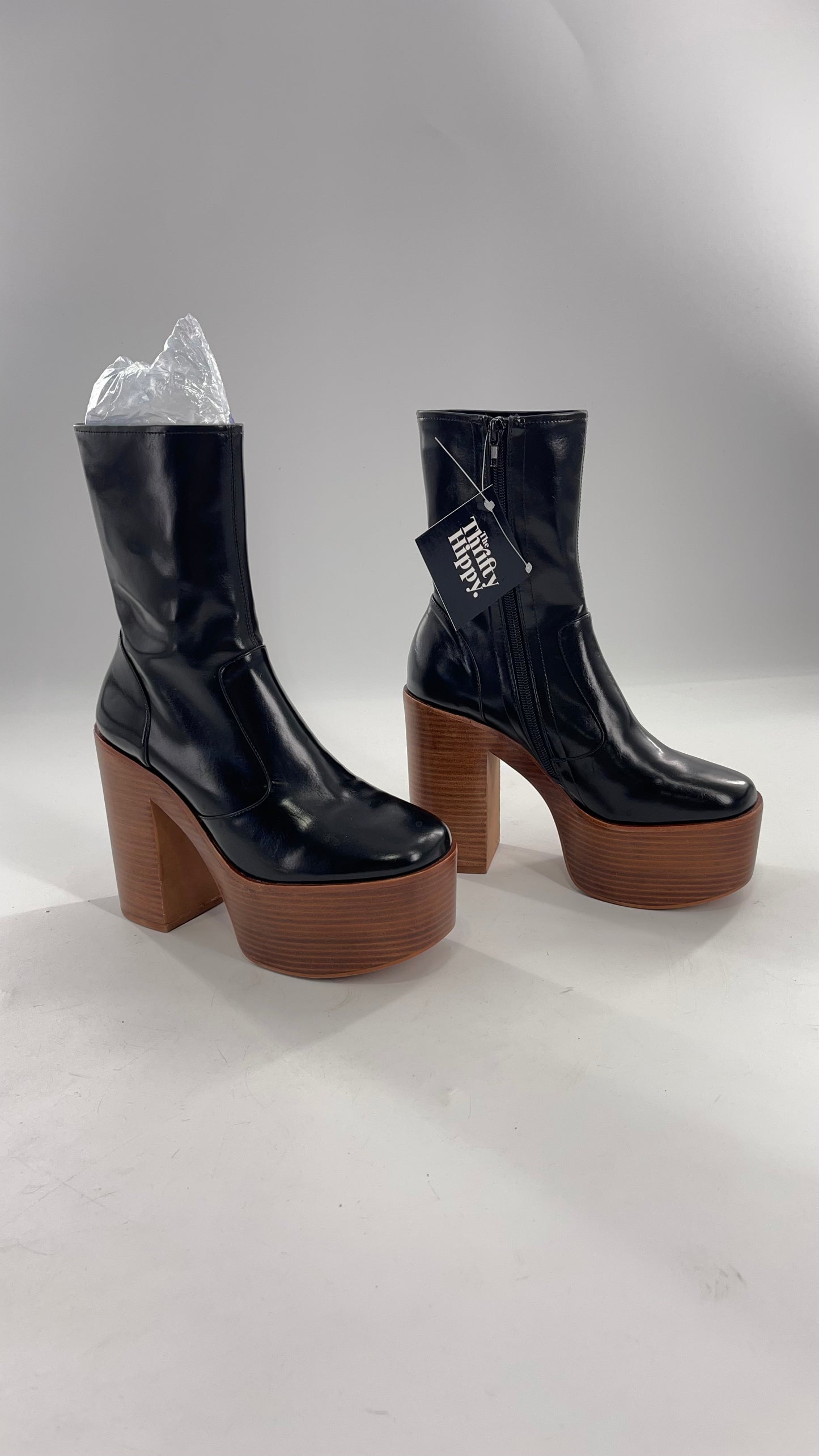Jeffrey Campbell Mexique Black Boot with Platform And Chunky Wooden Heel (8)