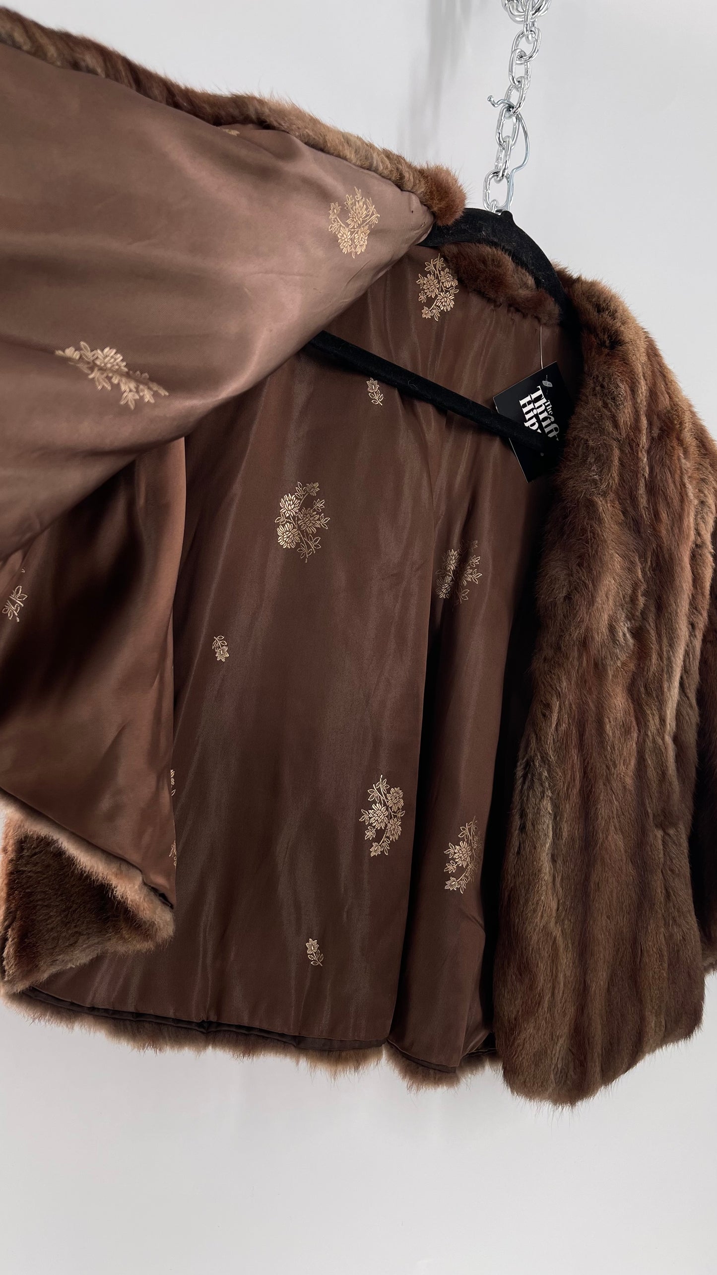 Vintage Brown Multi-toned Cape (One Size)