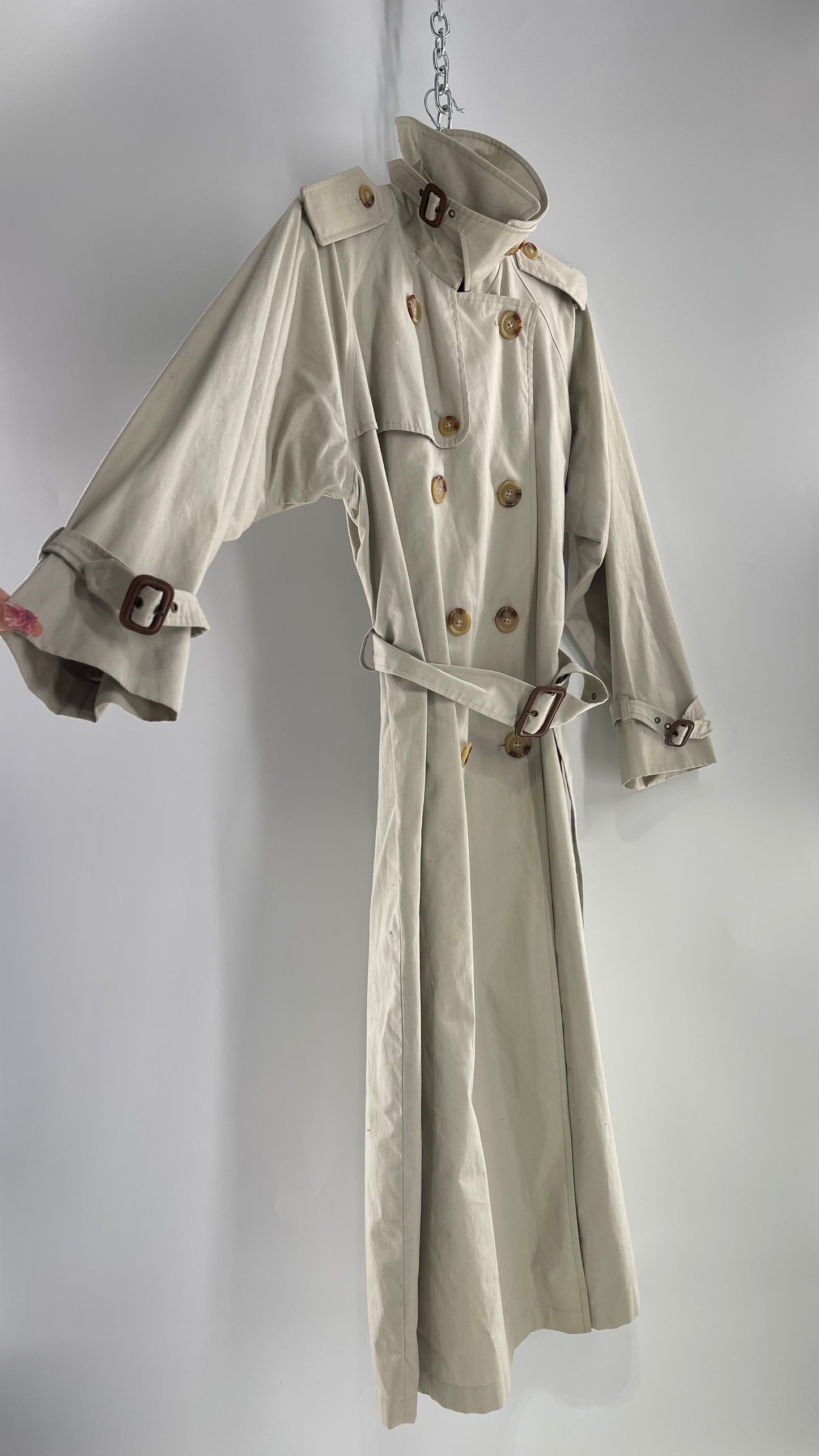 Vintage Ralph Lauren Beige Trench Coat (Petite Small)
