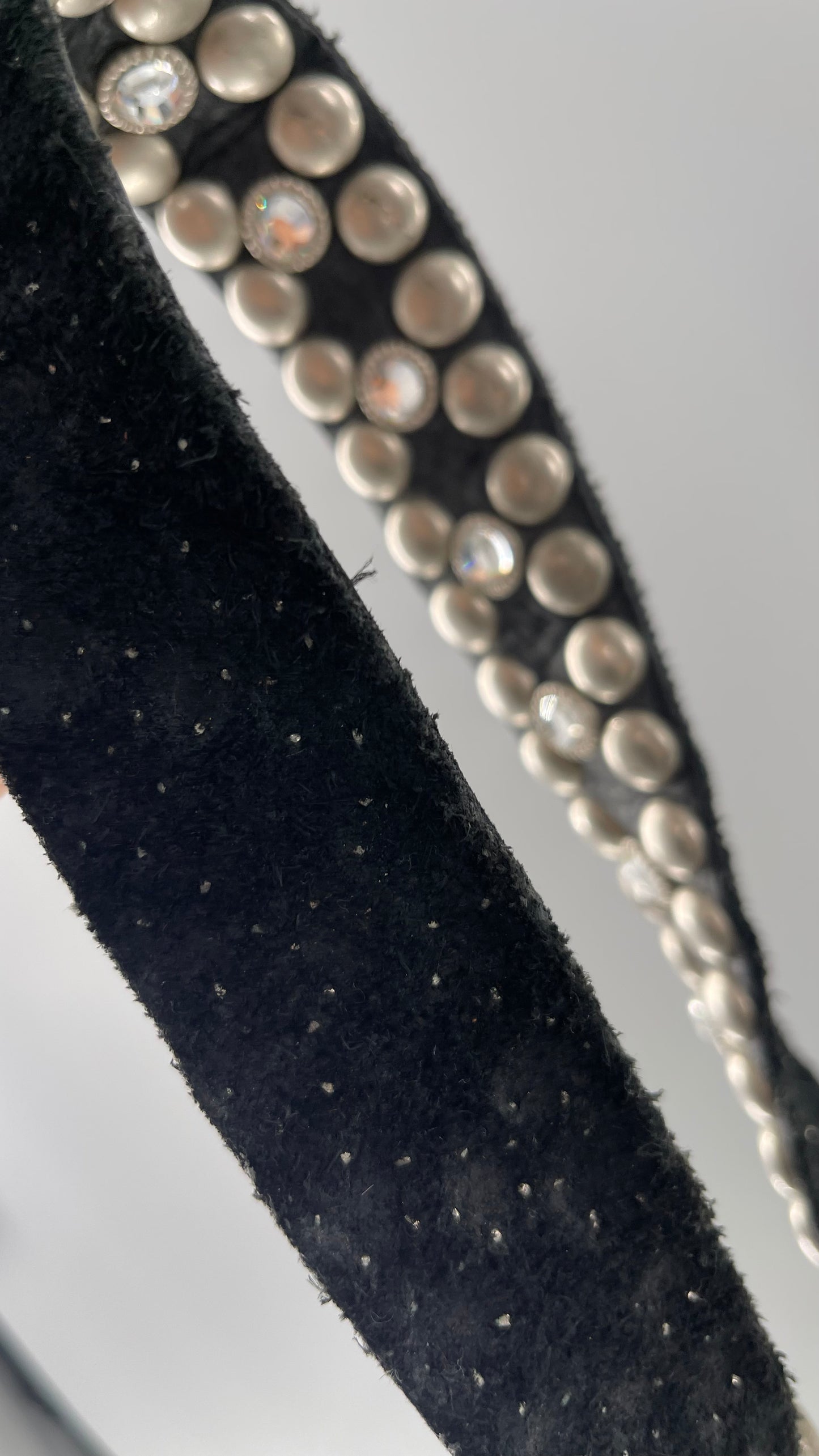 Vintage NEW Swarovski Crystal Iconic Cowboy Belt with Studded Leather Detailing (Small)