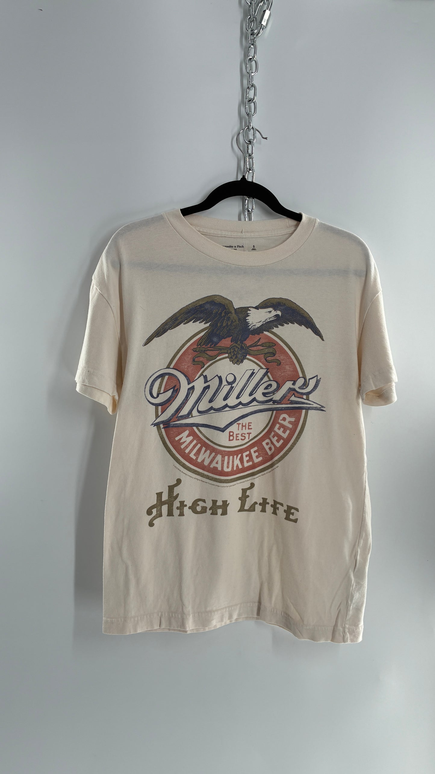 Abercrombie & Fitch Miller Lite Vintage Oversized Style T Shirt (Small)
