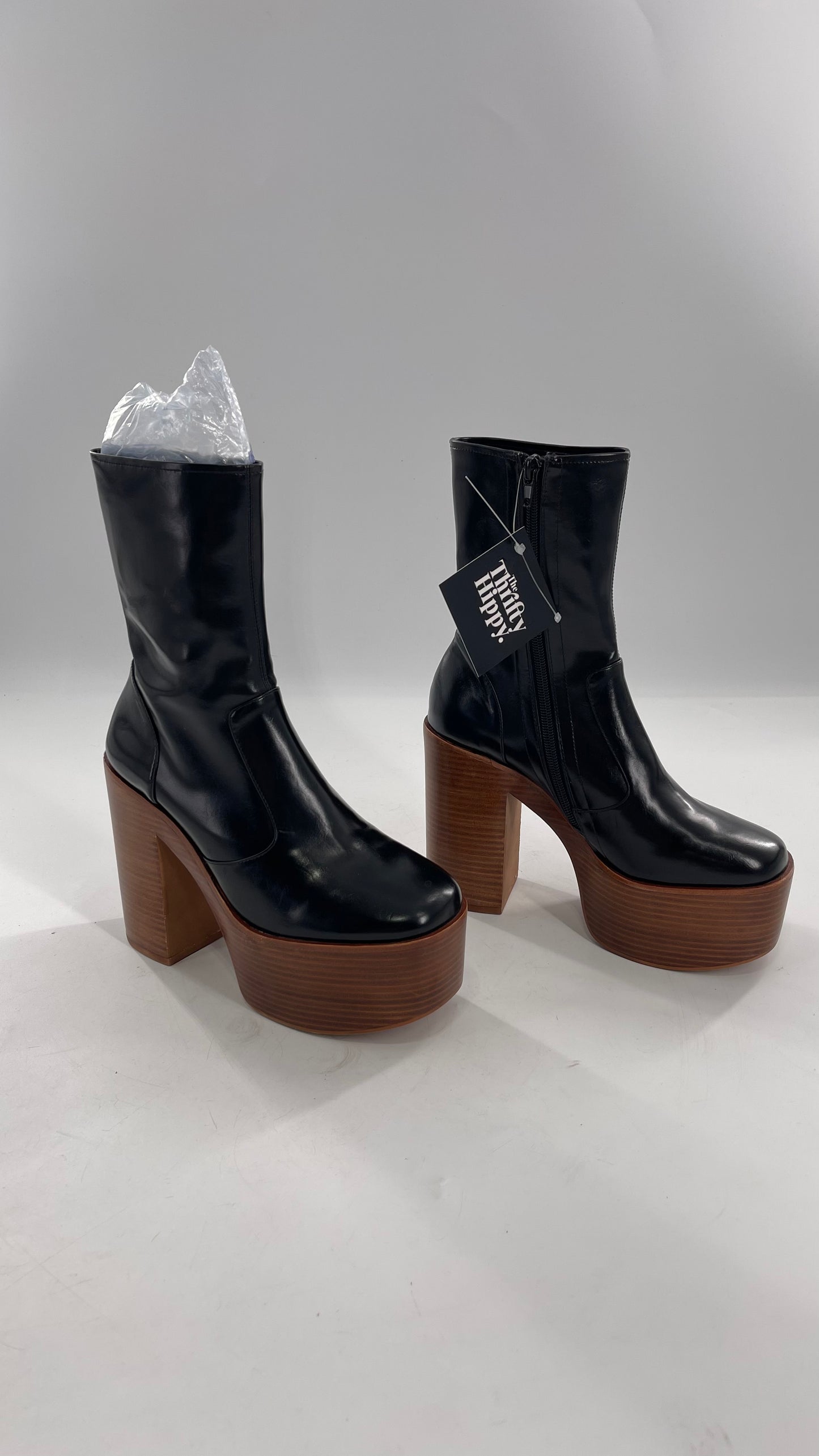 Jeffrey Campbell Mexique Black Boot with Platform And Chunky Wooden Heel (8)