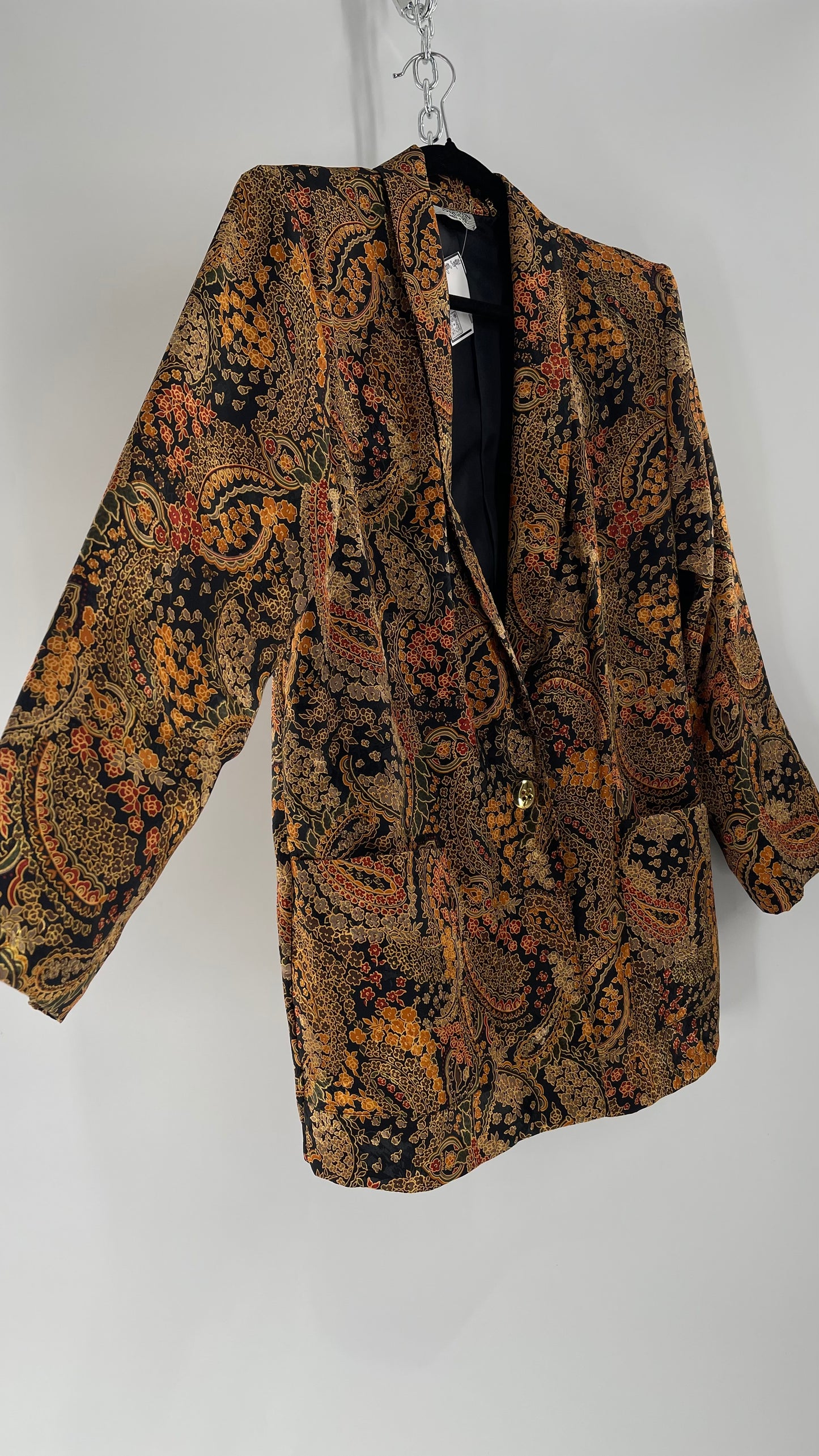 Vintage Kensington 100% Silk Blazer (Medium)
