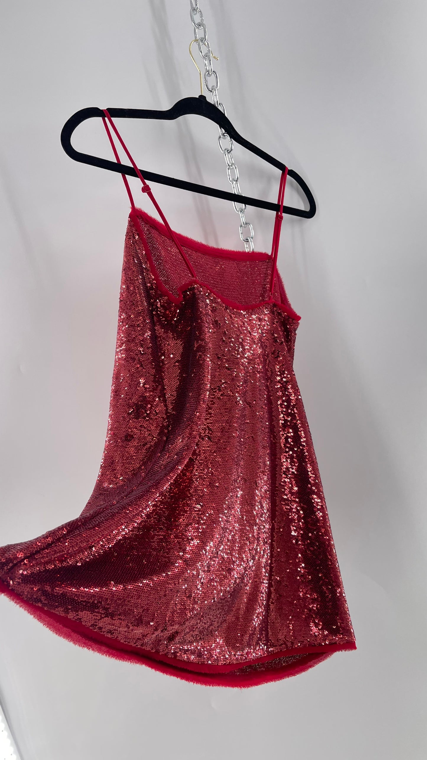 Free People Intimately Red Sequin Size XS