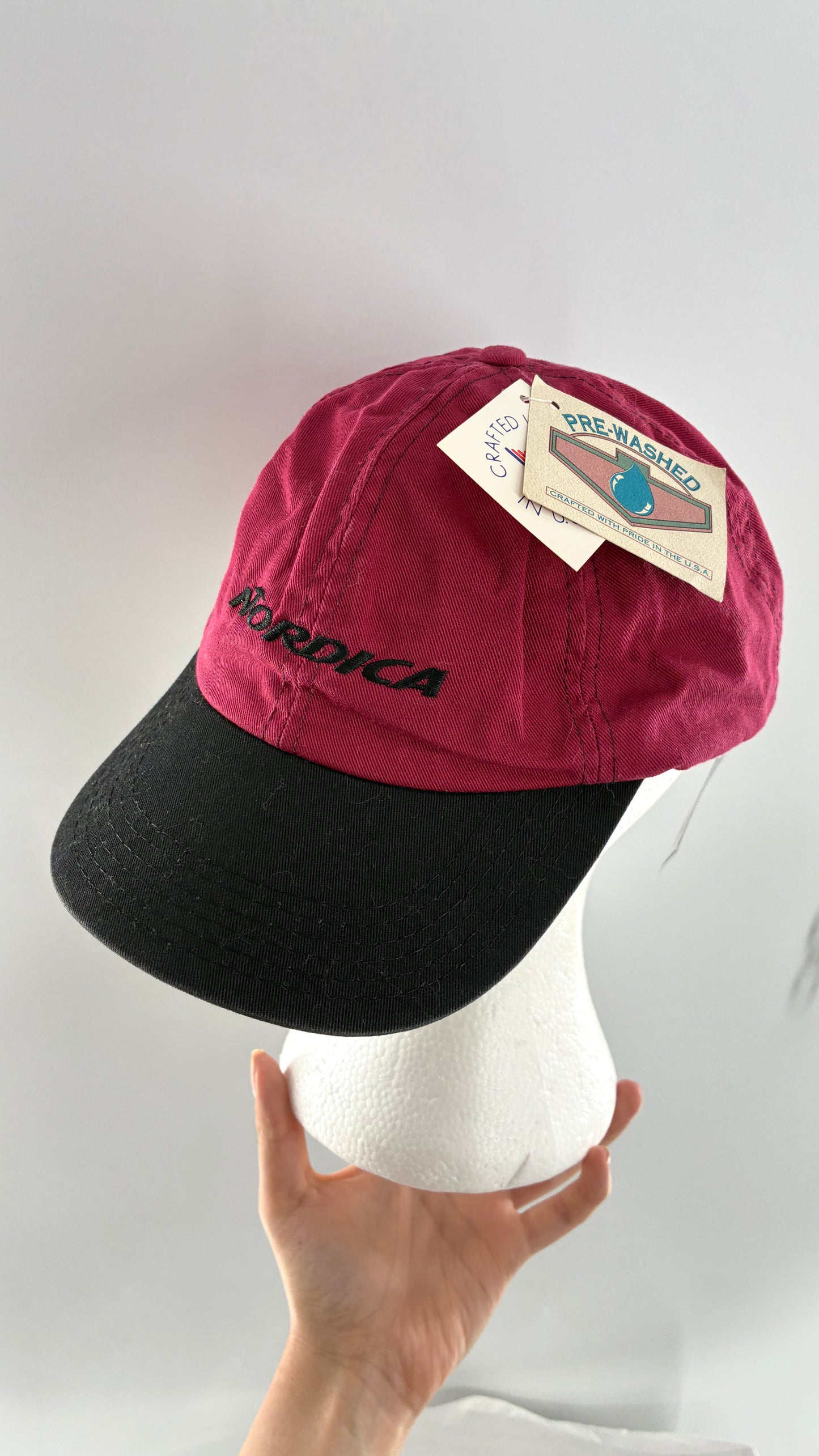 Deadstock Vintage 1980s NORDICA Sportswear Baseball Hat with Tags Attached