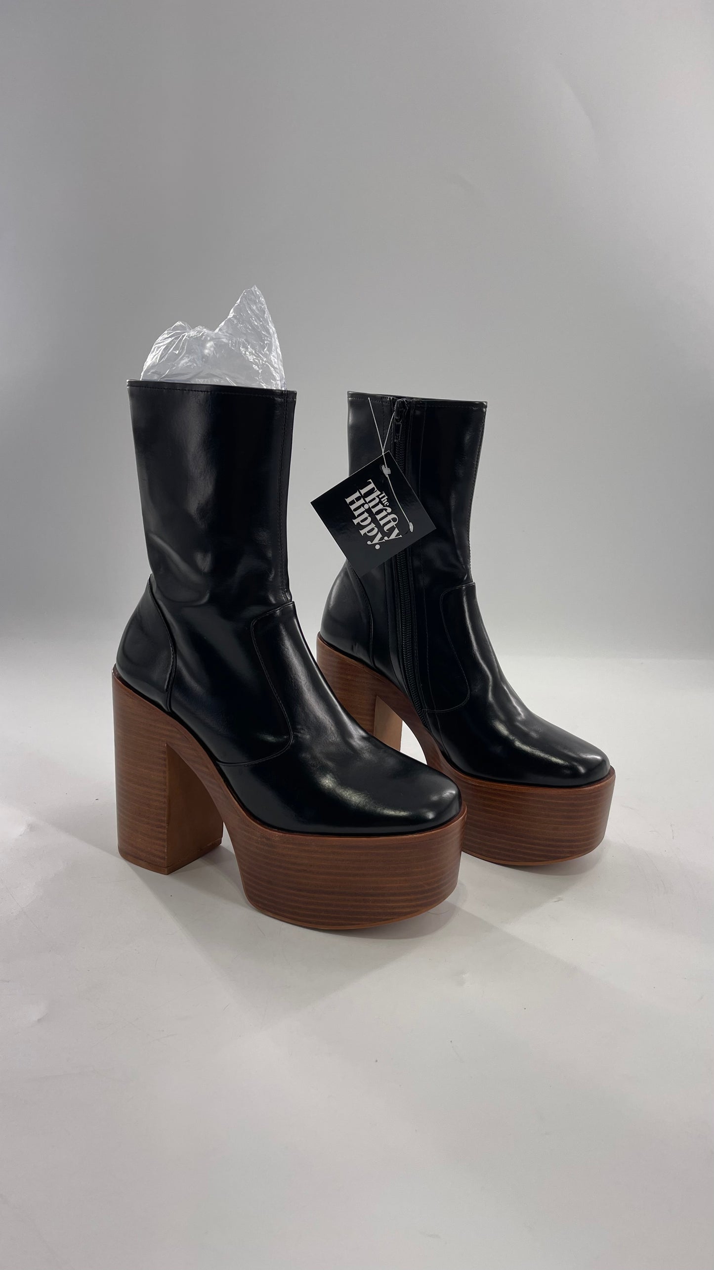Jeffrey Campbell Mexique Black Boot with Platform And Chunky Wooden Heel (8)