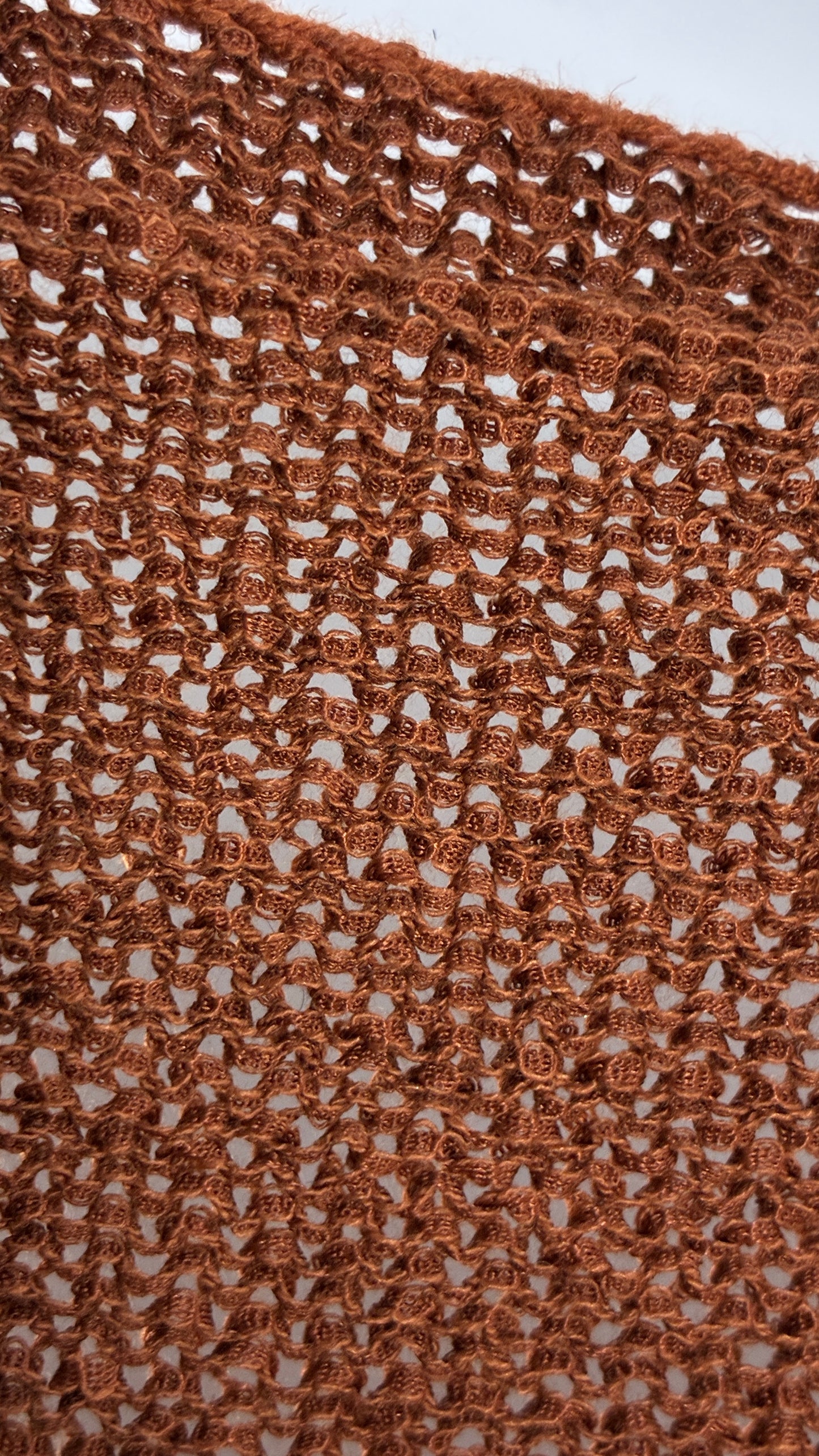 CHICWISH Brown Heavy Knit Balloon Sleeve, Tulle Ruched Details, and Tags Attached (Small)