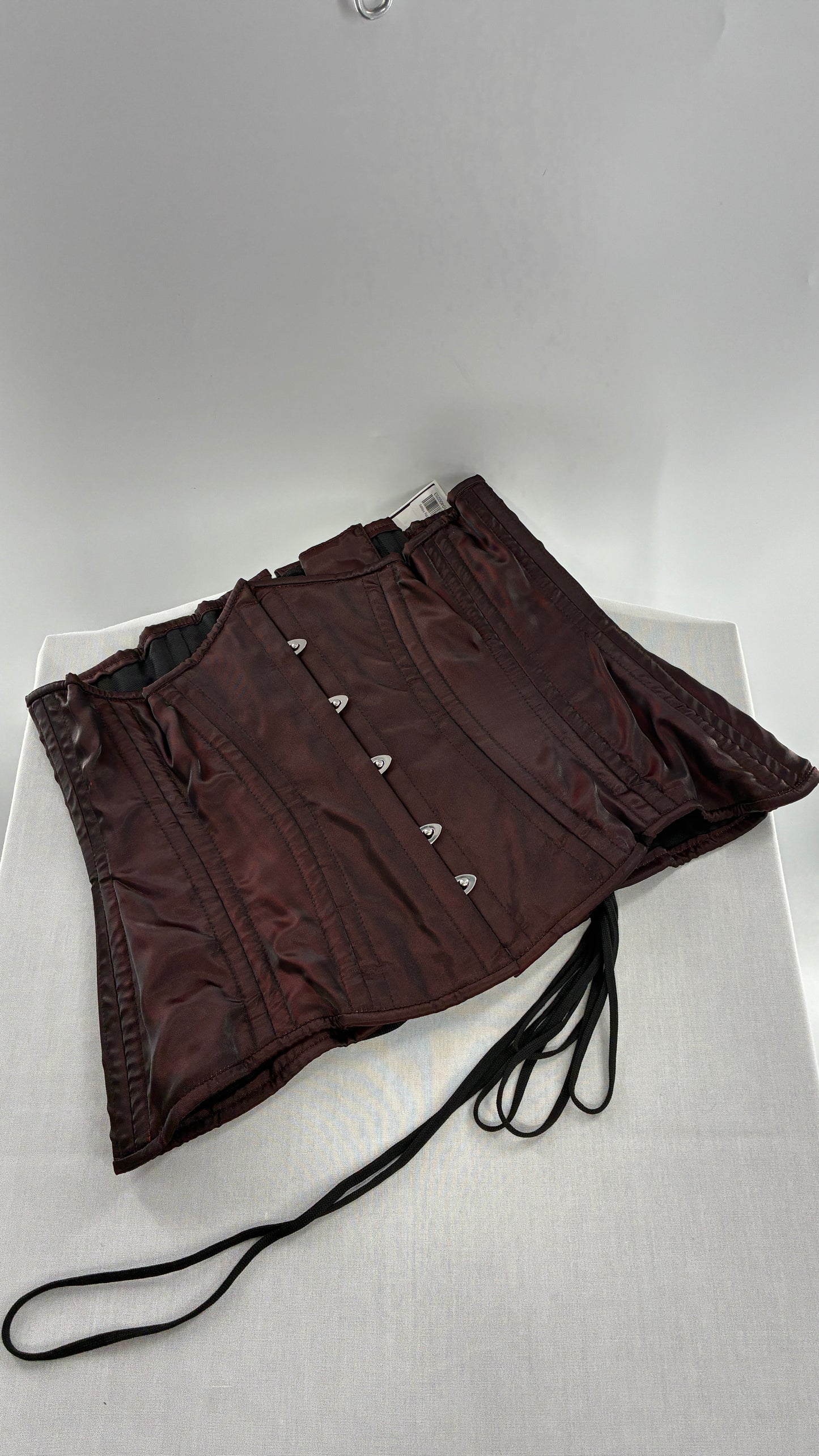 Vintage ORCHARD CORSETS Heavy Duty Burgundy Brown Corset (30”)
