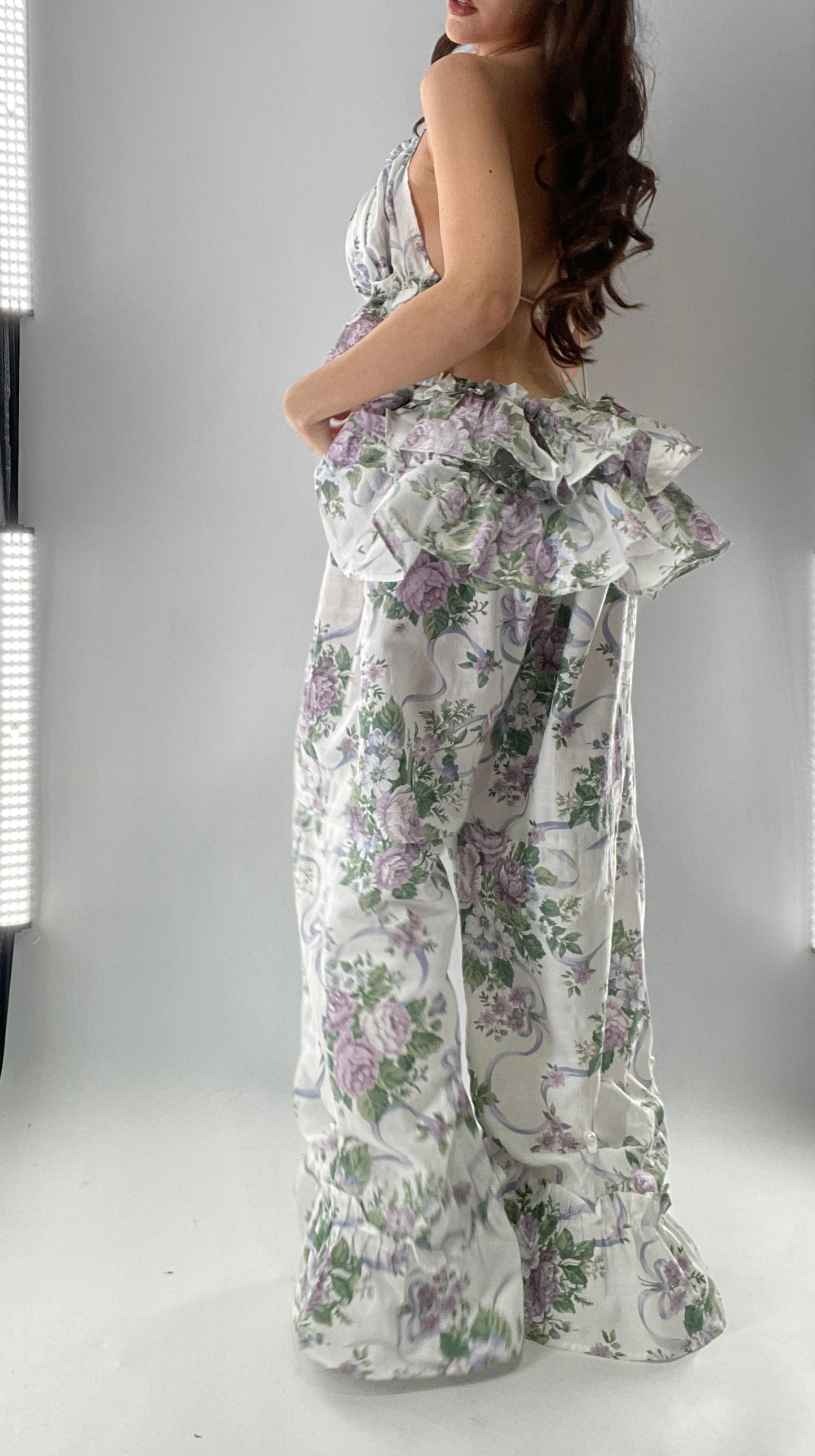 Vintage Handmade 2 Piece Set with Apron Style Ruffled Bum🧺 (One Size XS-XL)