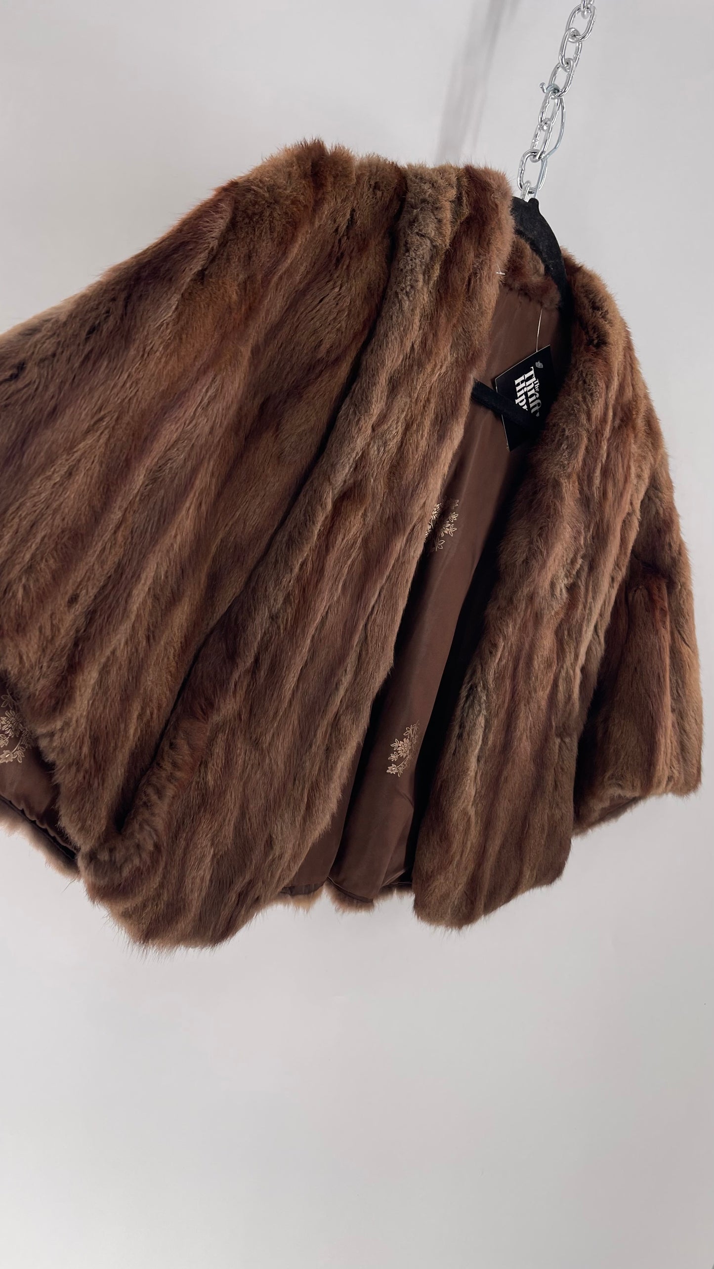 Vintage Brown Multi-toned Cape (One Size)
