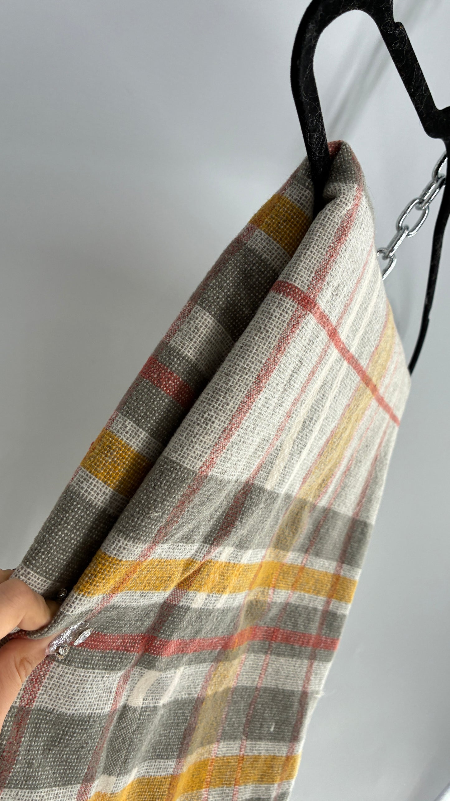 Vintage Hallmark Oversized Extremely Thick 100% Cotton Fringed Blanket Scarf