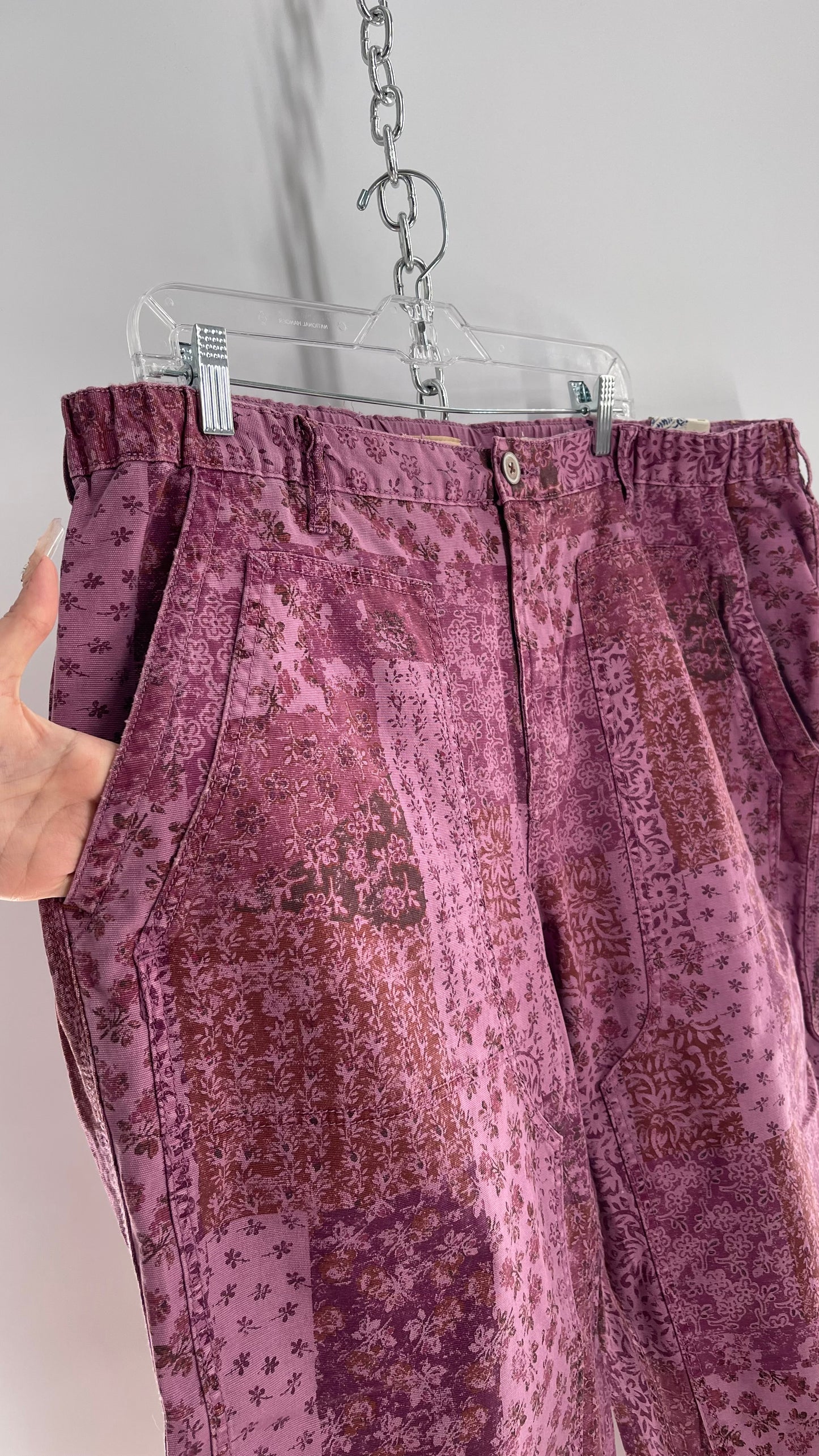 Pilcro Anthropologie Purple Patchwork Carpenter Pants with Tags (20W)