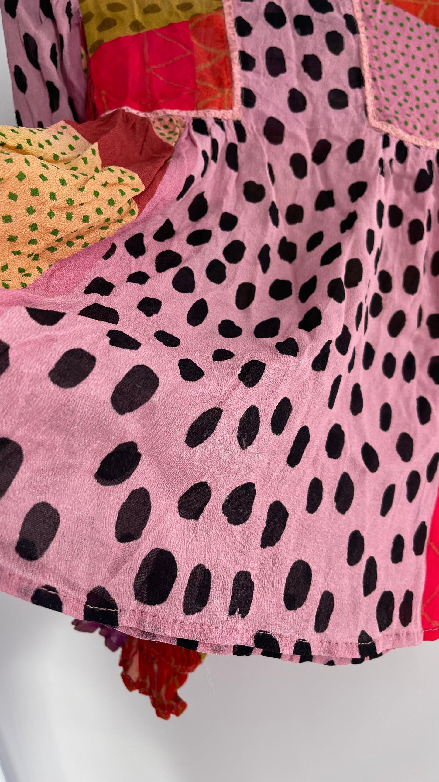 BL^NK Mixed Pattern Warm Toned Blouse (Petite Small)