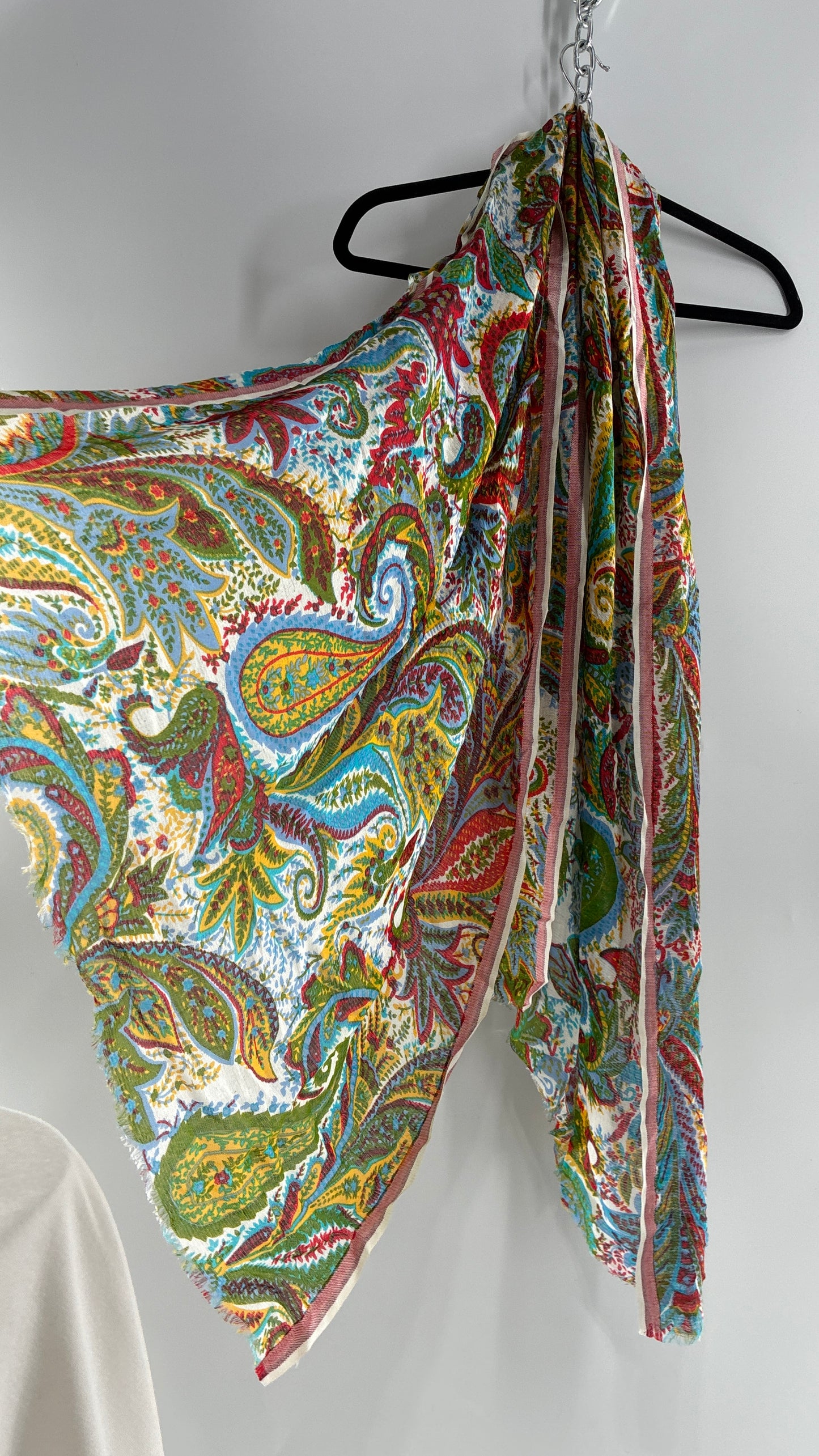 Anthropologie Paisley Primary Color Scarf