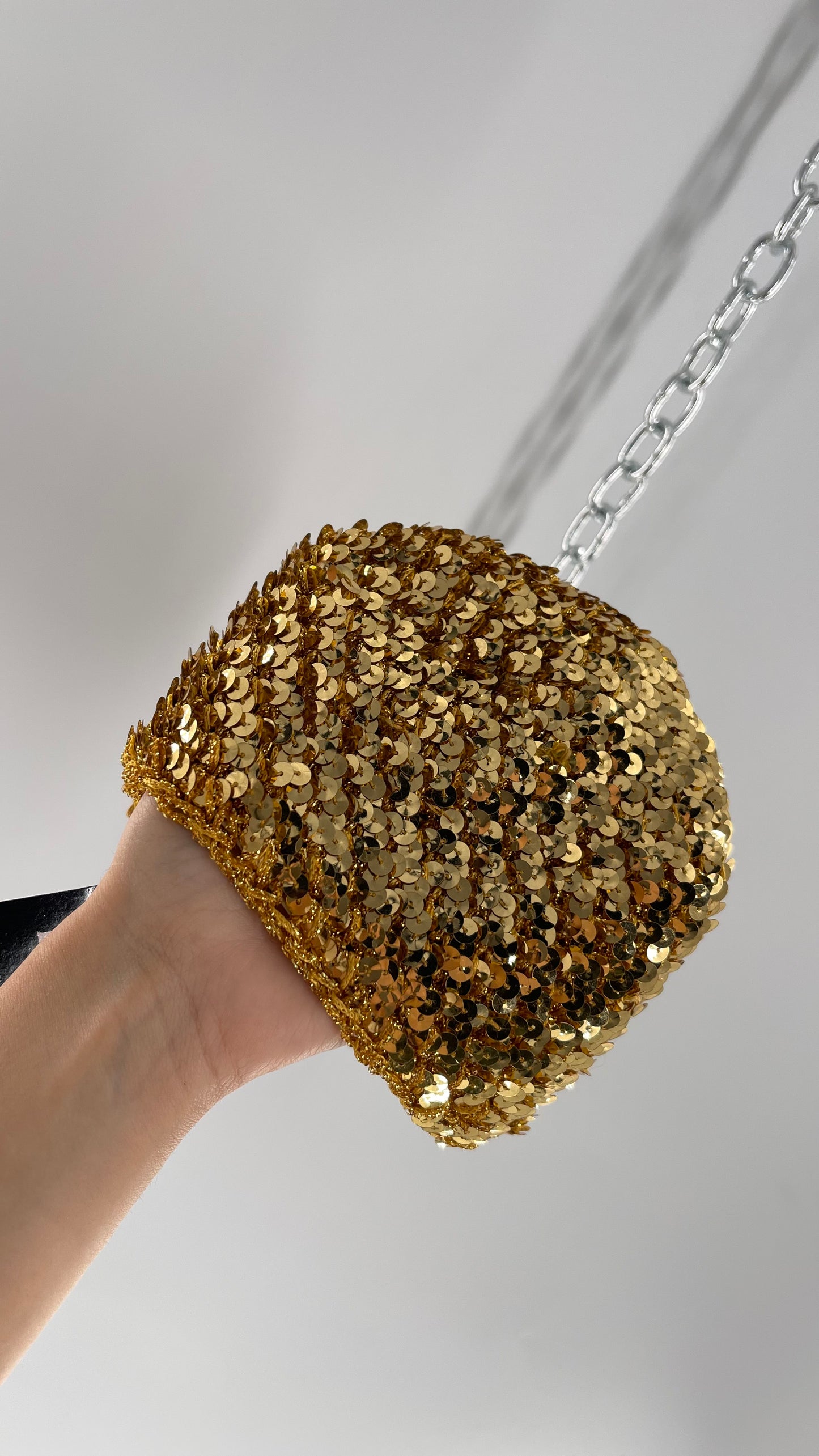 Vintage Gold Sequin Beanie