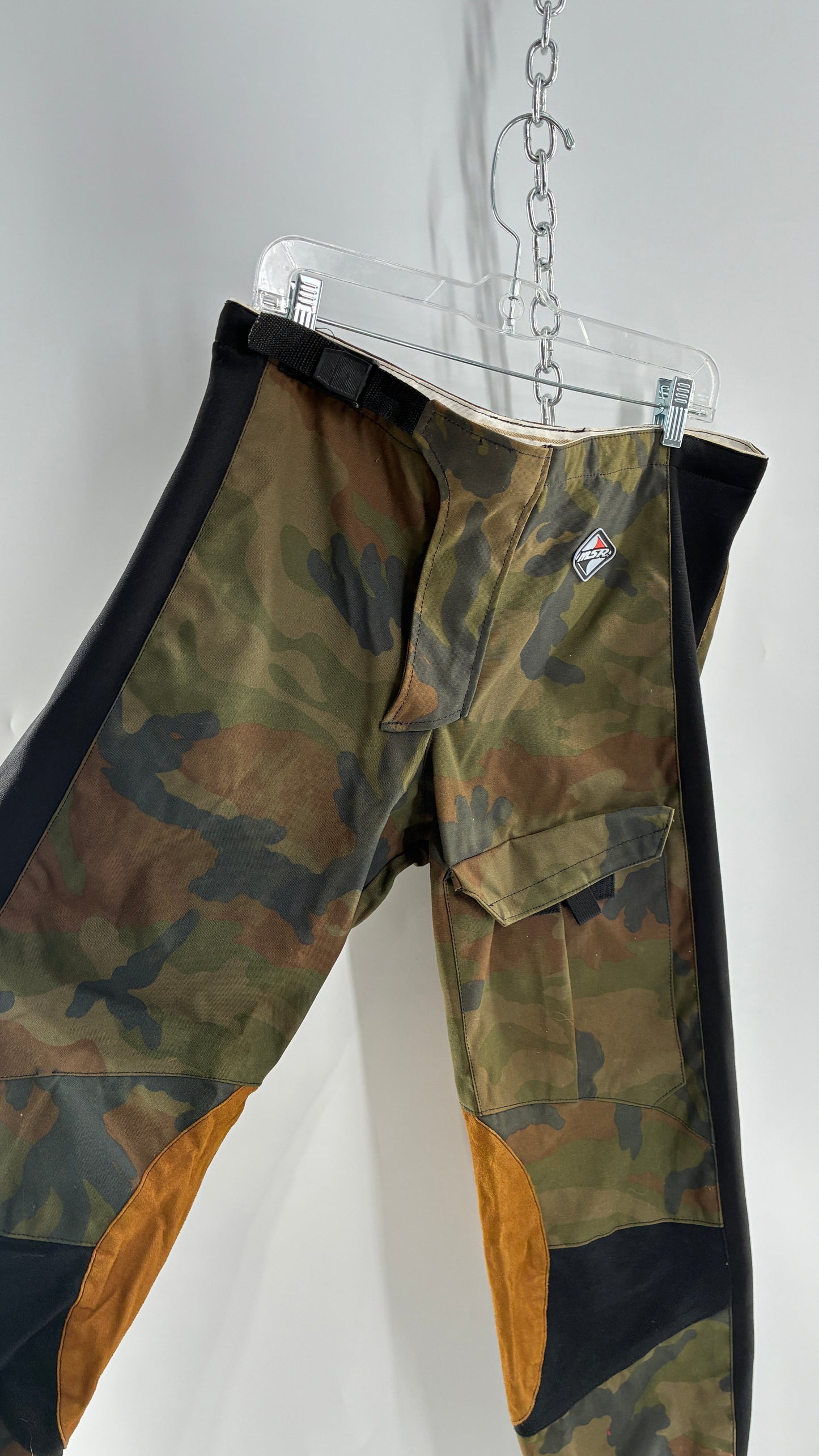 Vintage MSR Moto Camouflage Riding Pants Low Rise Side Buckle (34”)