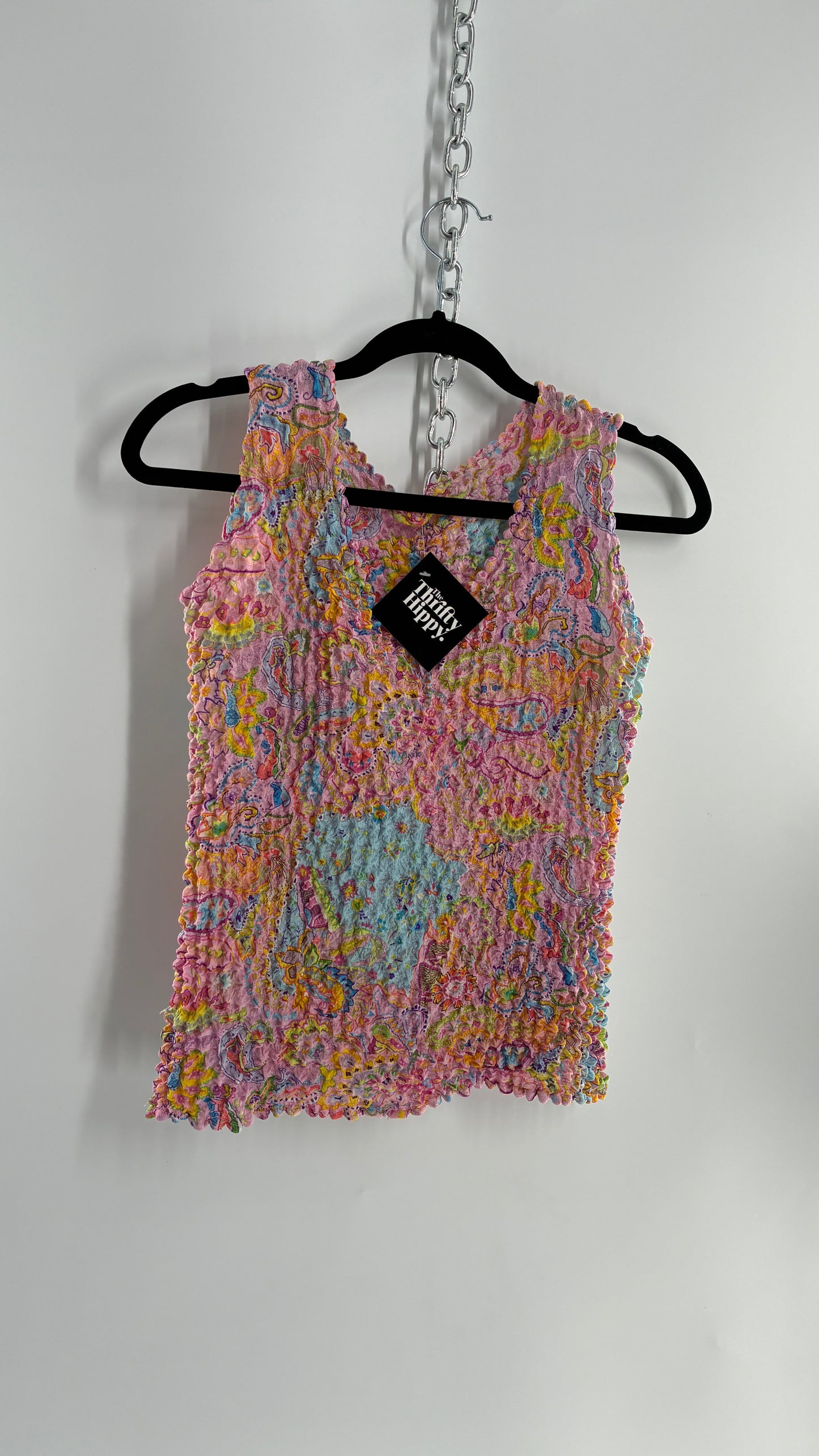 Vintage 1990s Patterned Popcorn Camisole (One Size)