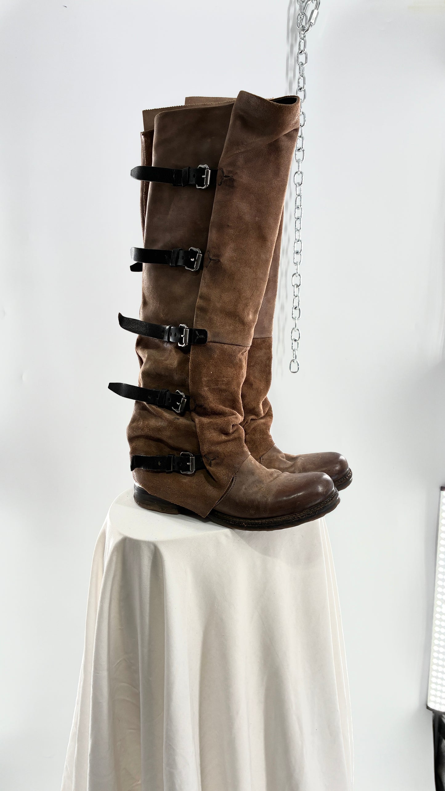 Tatum Over the Knee AS98 Distressed Worn Boots (41)