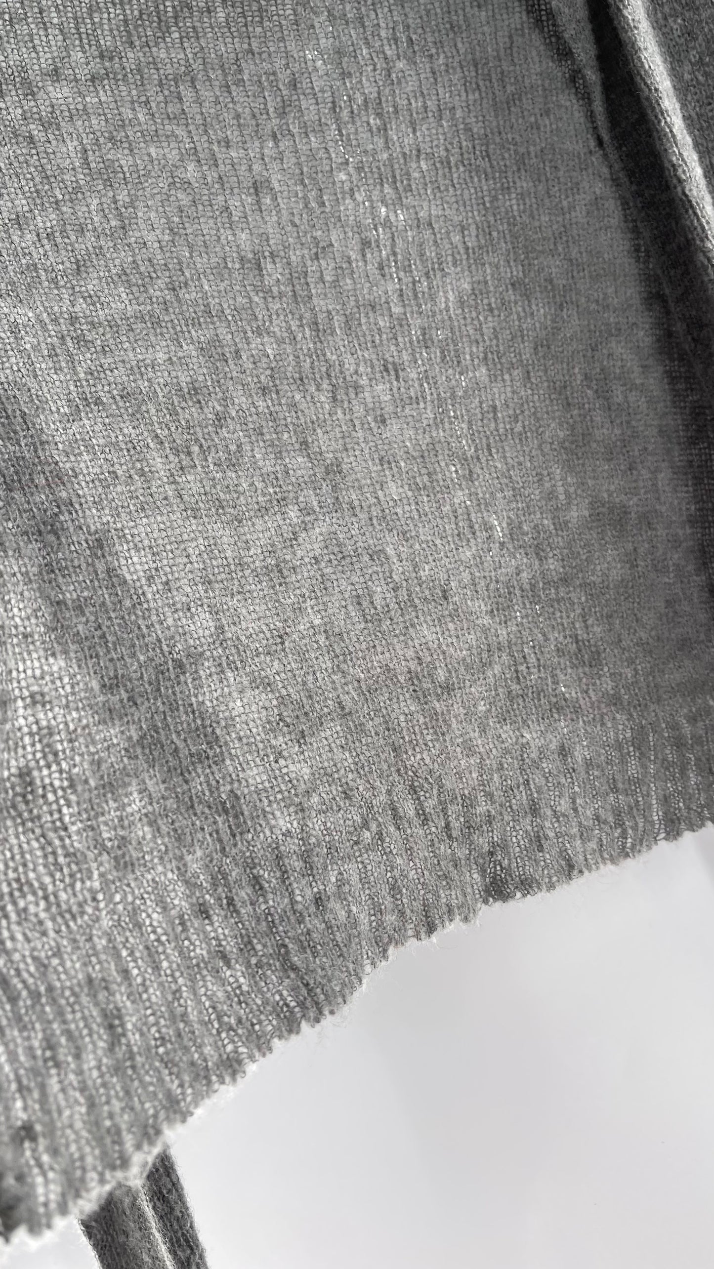 Free People Gray Pocketed Cropped Cardigan (XS) 29% Mohair 21% Wool