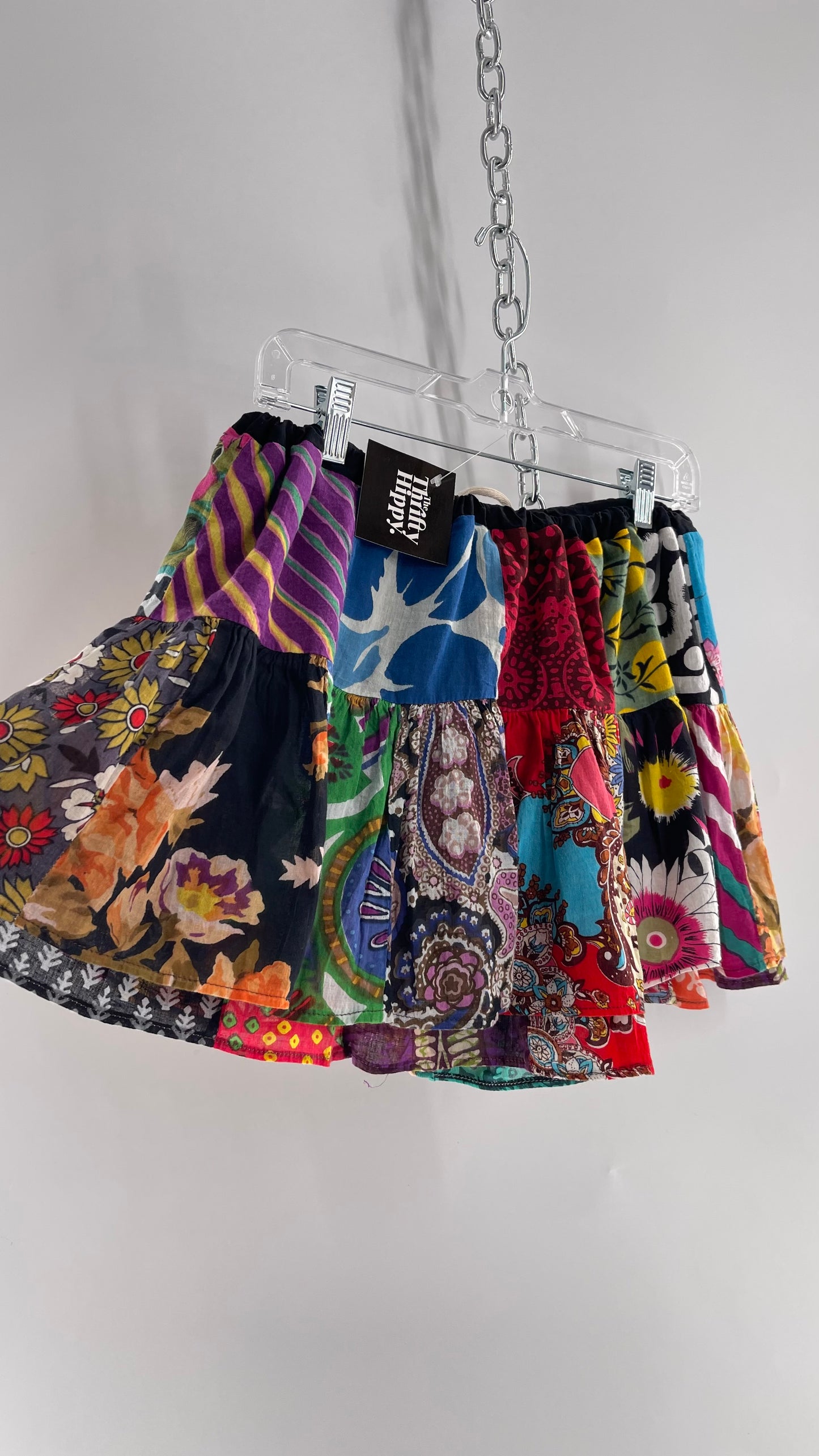 Vintage Bai Tong Tropical Patchwork Shorts/Skort (Medium)