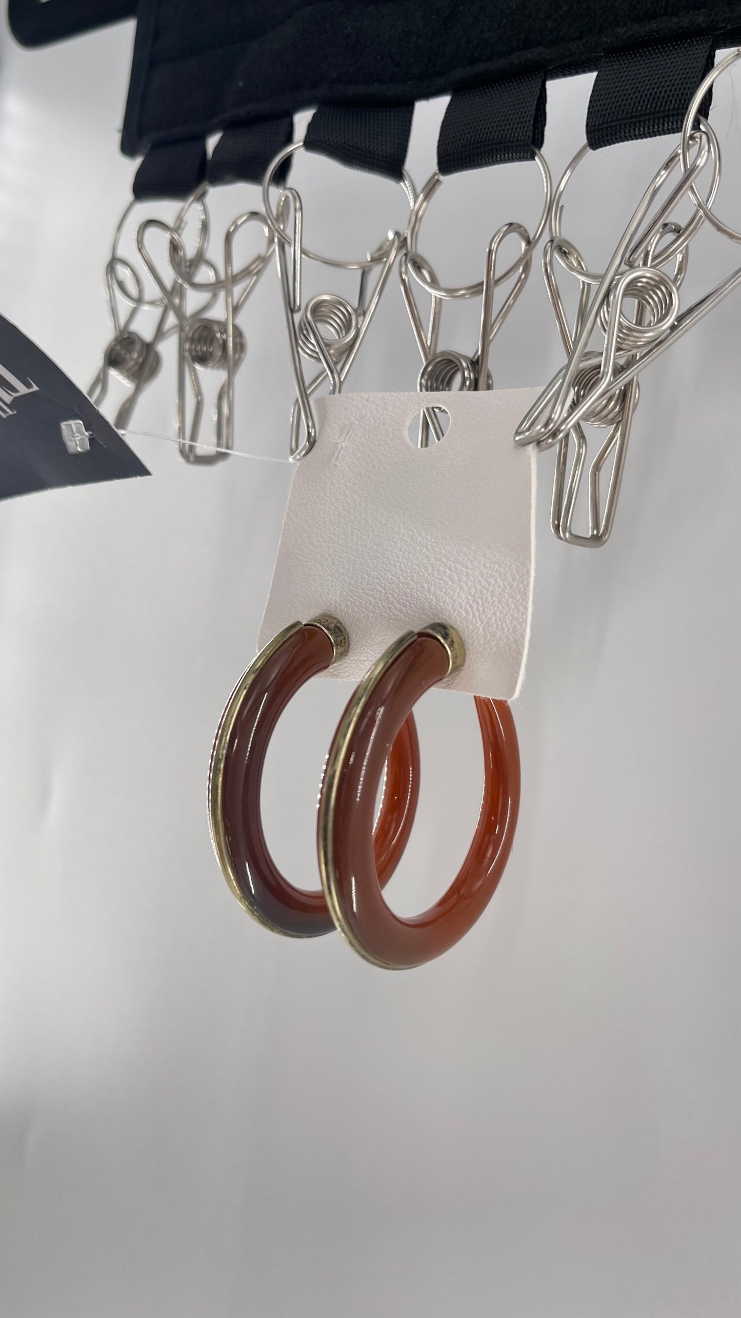 Free People Brown + Brass Hoop Earring